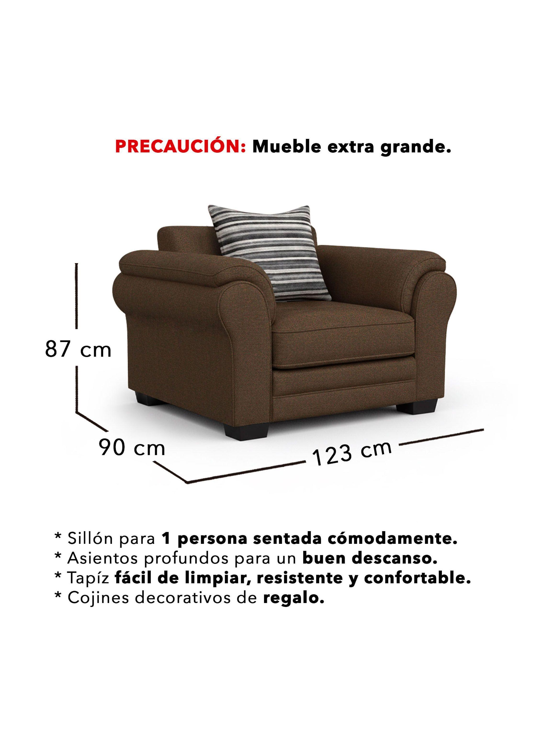 Living 9 Cuerpos 4+3+1+1 XL Con Resorte Estructural Grandón Chenille -4
