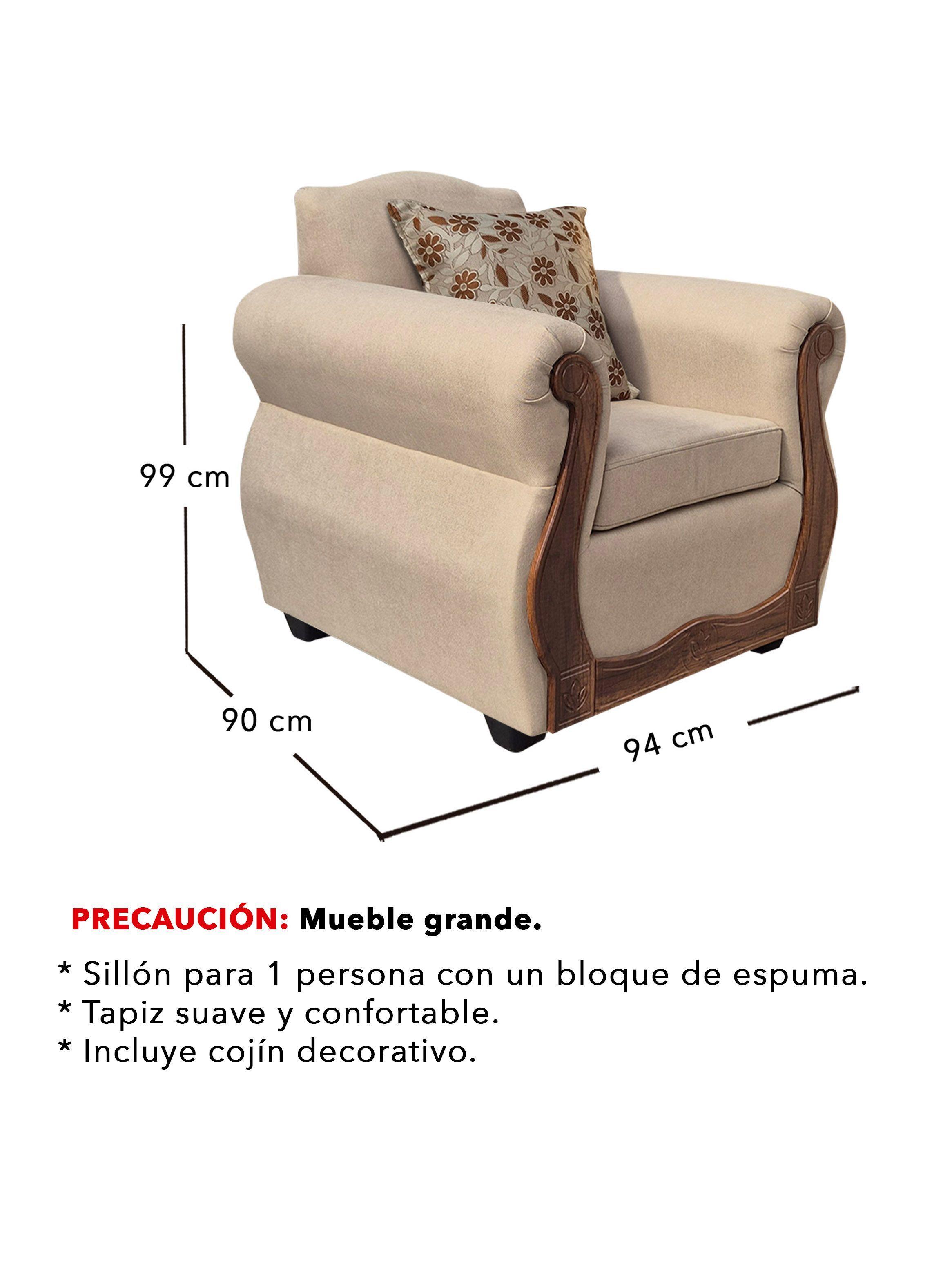 Living Con Resorte Estructural 6 Cuerpos 4+1+1 Gran Santi Chenille X-3