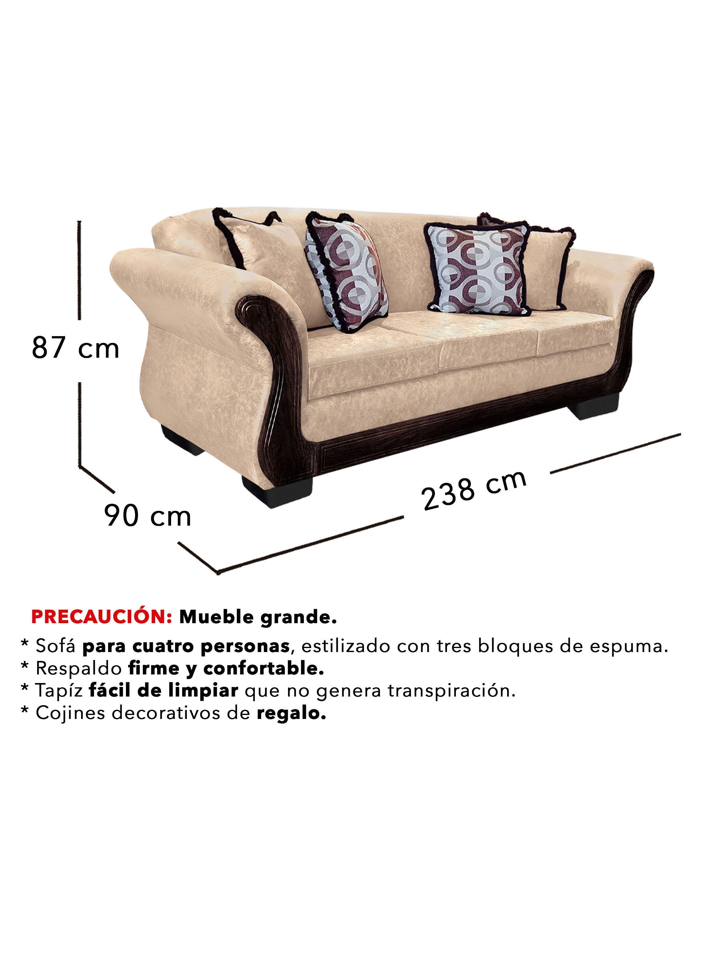 Living Con Resorte Estructural 8 Cuerpos 4+3+1 Finis Envejecido  -2