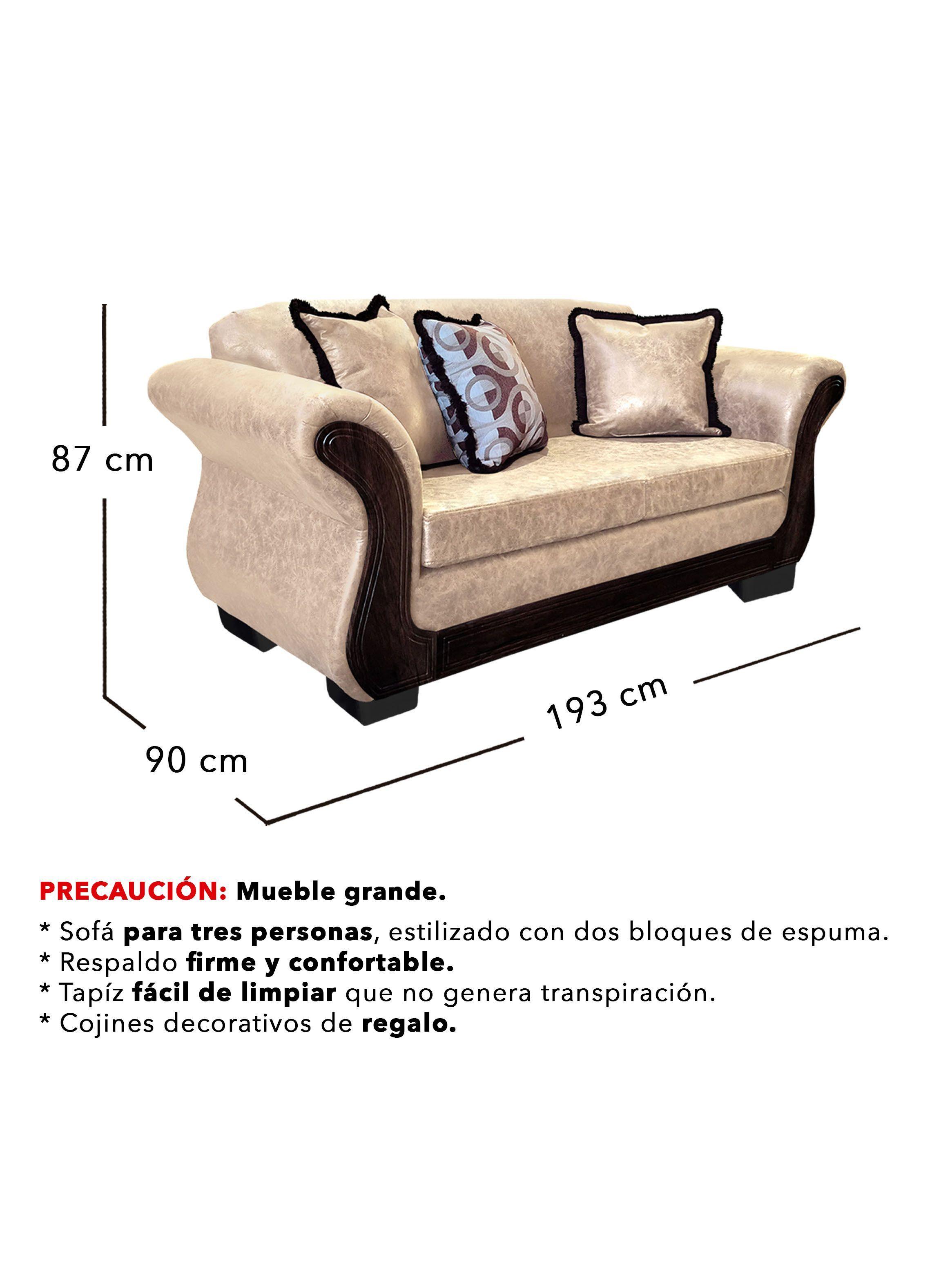 Living Con Resorte Estructural 8 Cuerpos 4+3+1 Finis Envejecido  -3