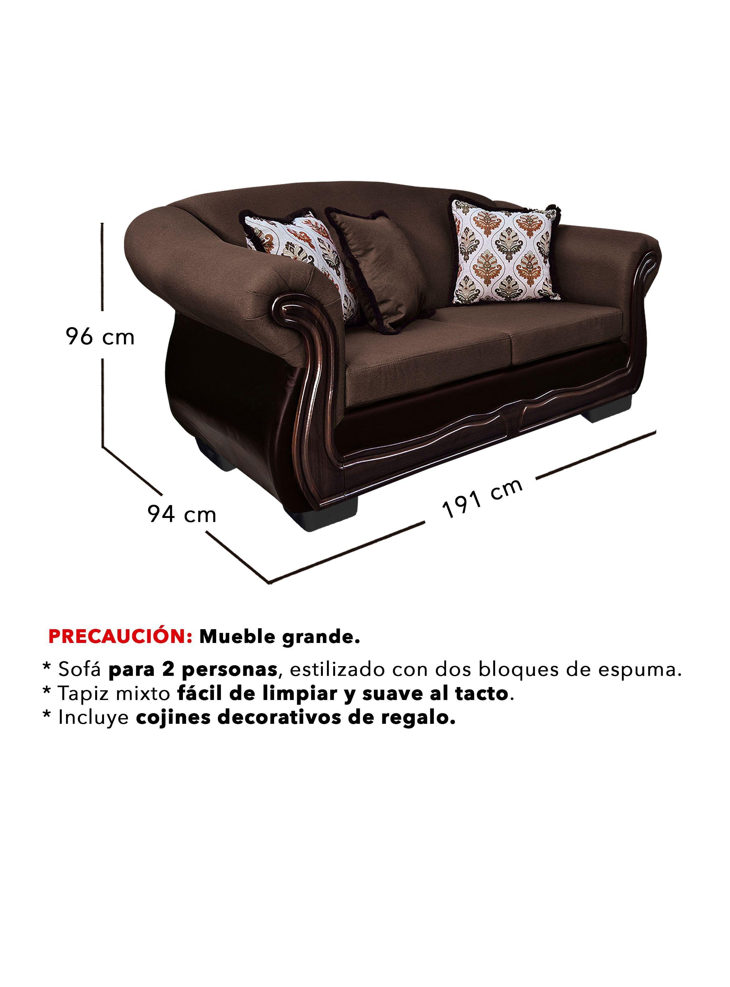 Living Con Resorte Estructural 8 Personas Búfalo 4+3+1 Chenille+PU-3