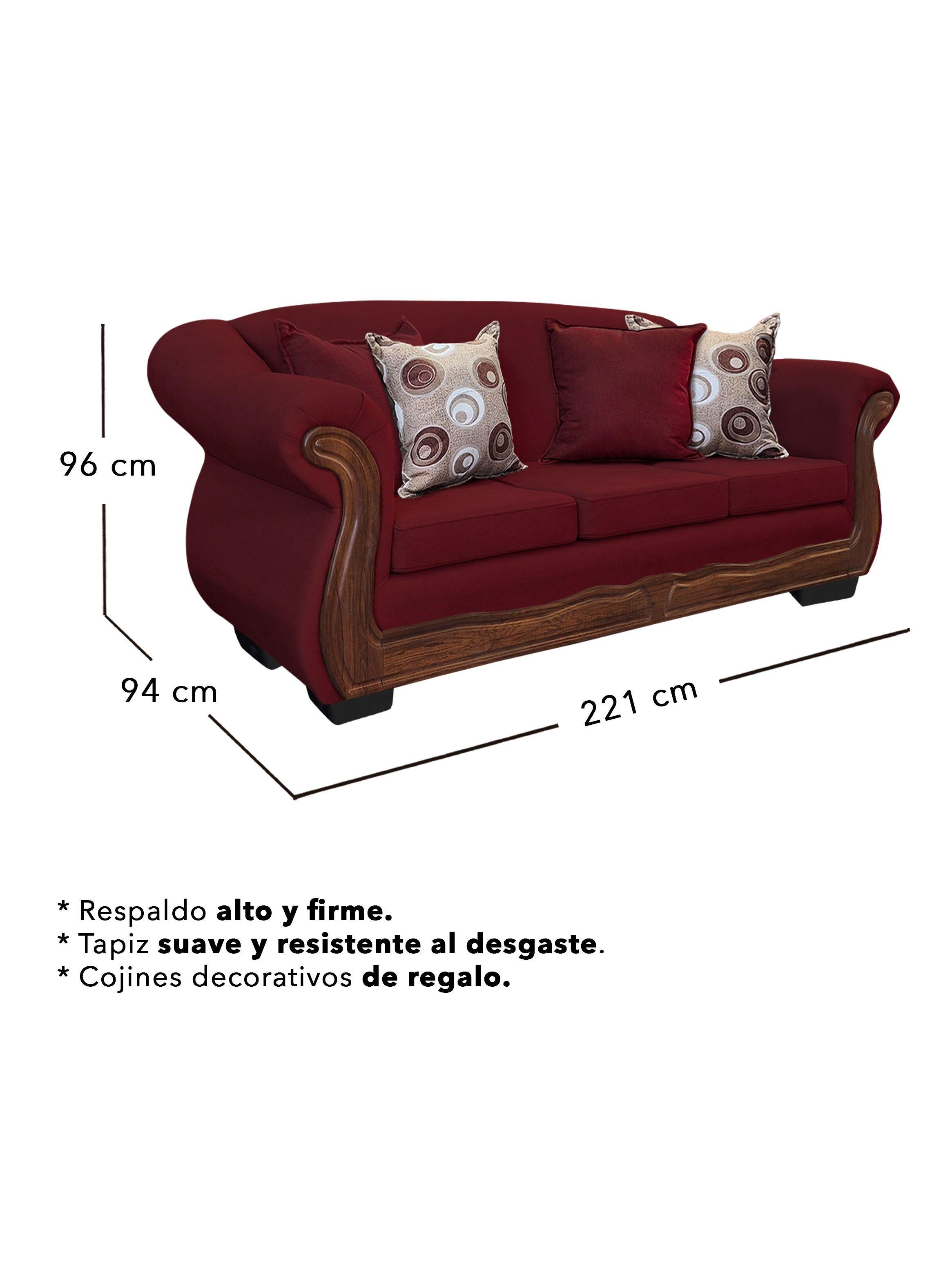 Living Con Resorte Estructural 8 Cuerpos Búfalo 4+3+1 Chenille X-2