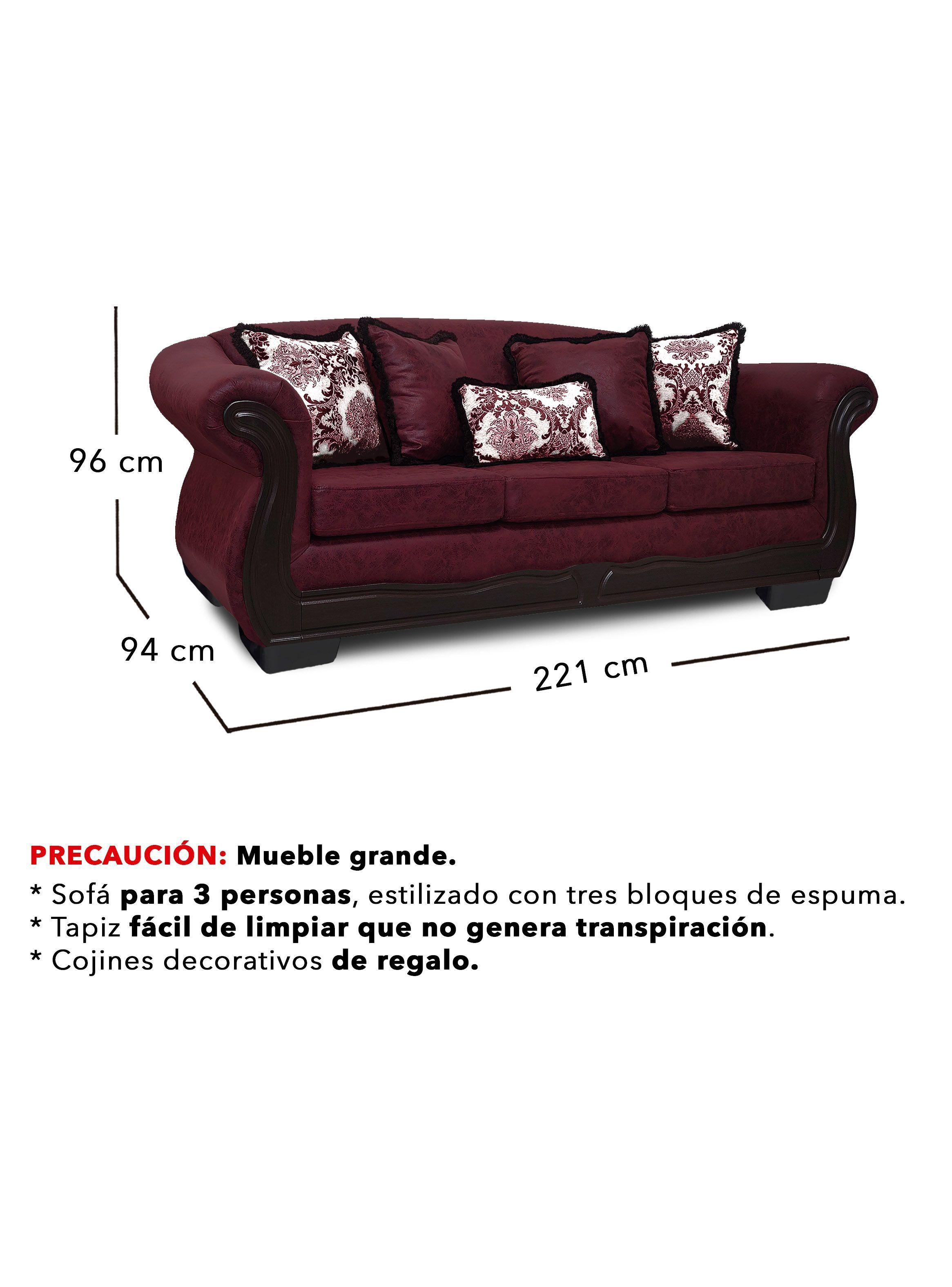 Living 4+3+1+1 Grand Búfalo Envejecido Burdeo Versión PREMIUM-2