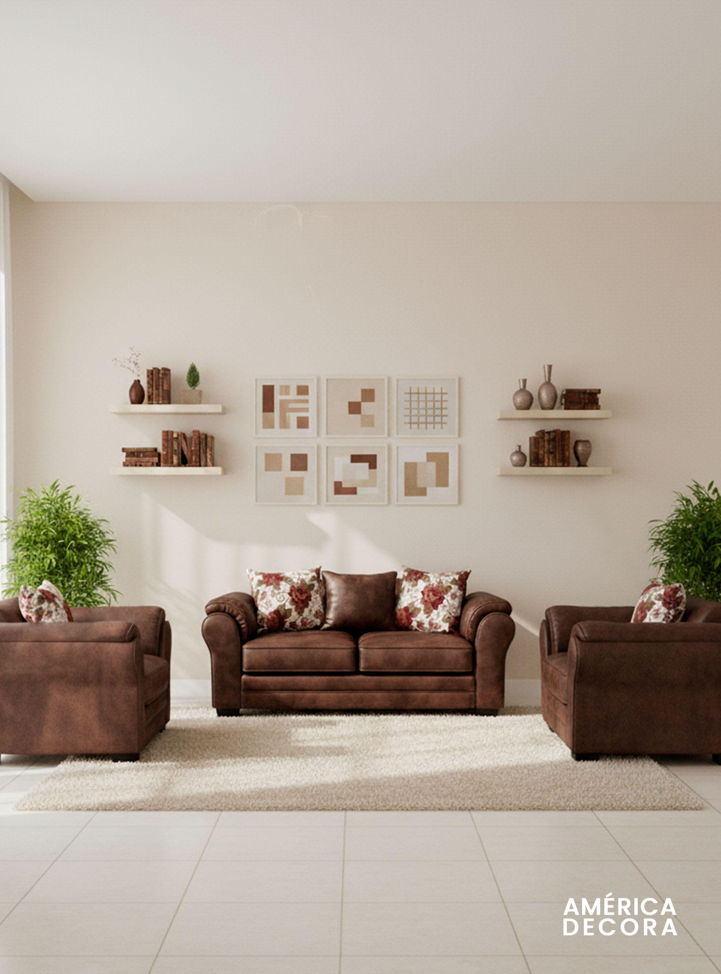 Living 5 Cuerpos 3+1+1 XL Con Resorte Estructural Grandón Envejecido-1