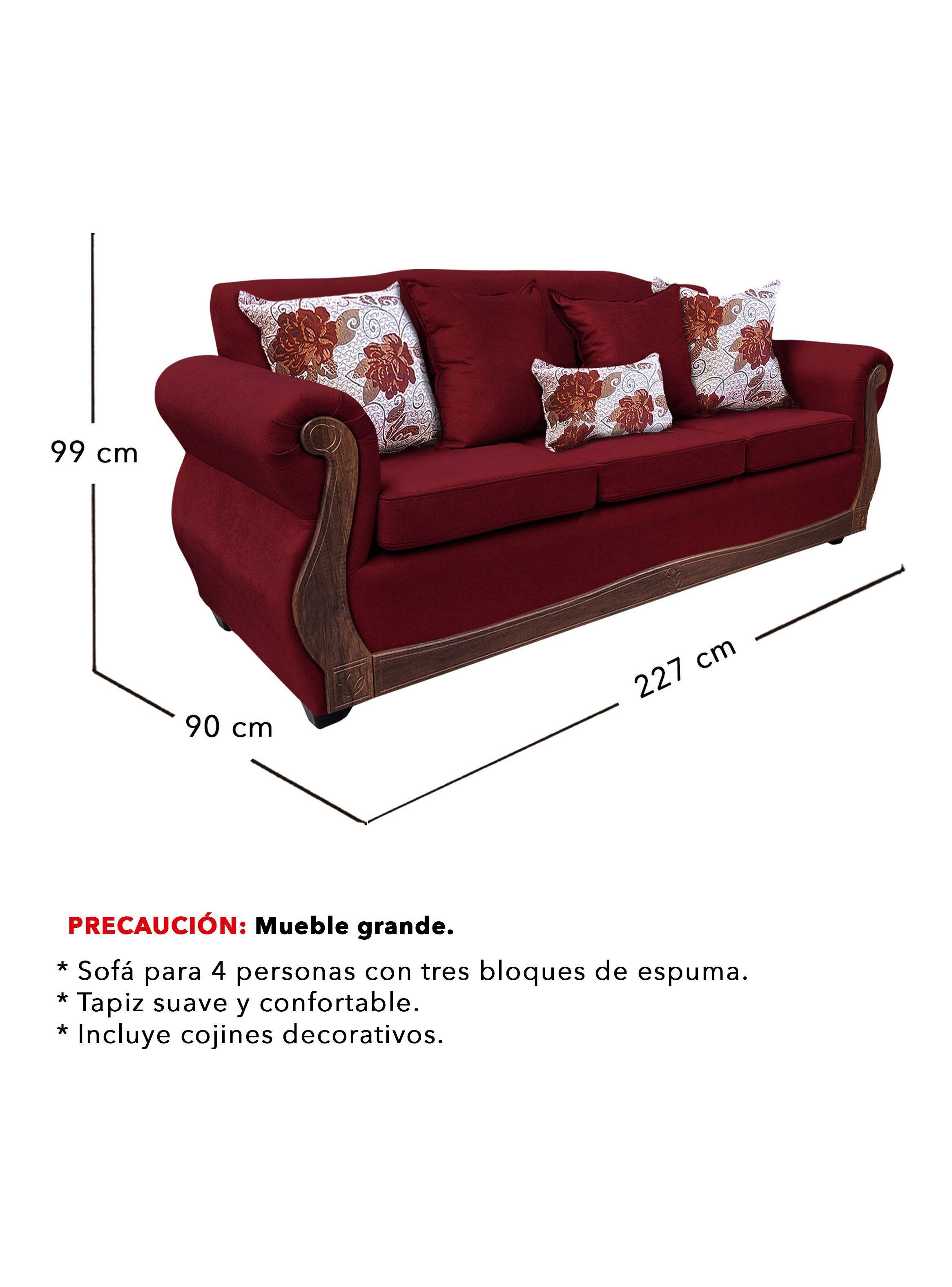 Living Con Resorte Estructural 8 Cuerpos 4+3+1 Gran Santi Chenille  X-2