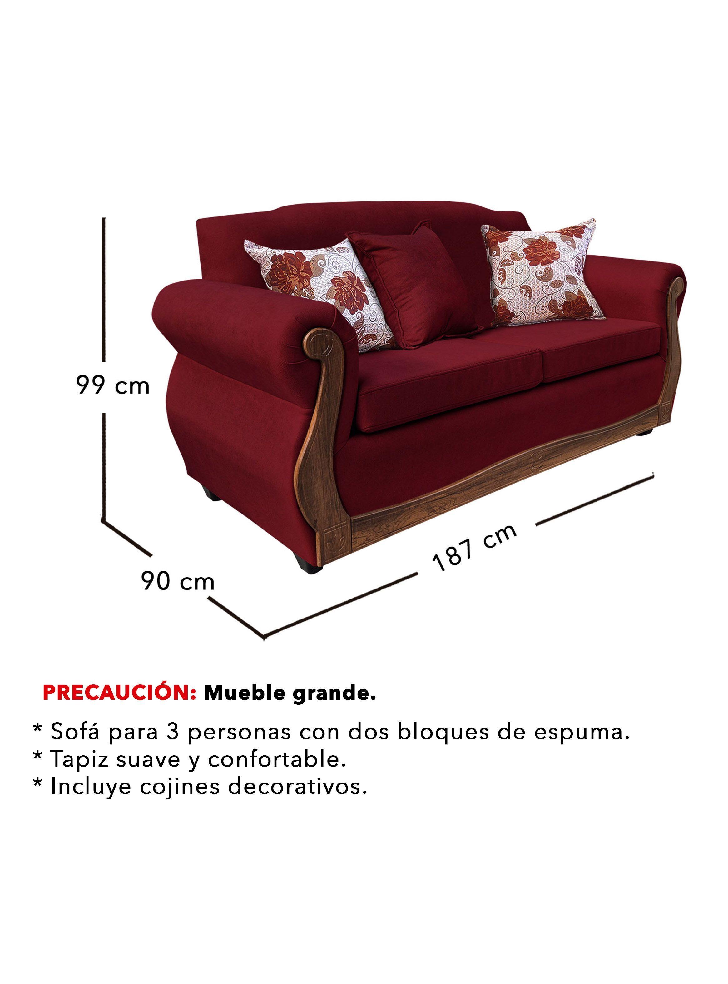 Living Con Resorte Estructural 8 Cuerpos 4+3+1 Gran Santi Chenille  X-3