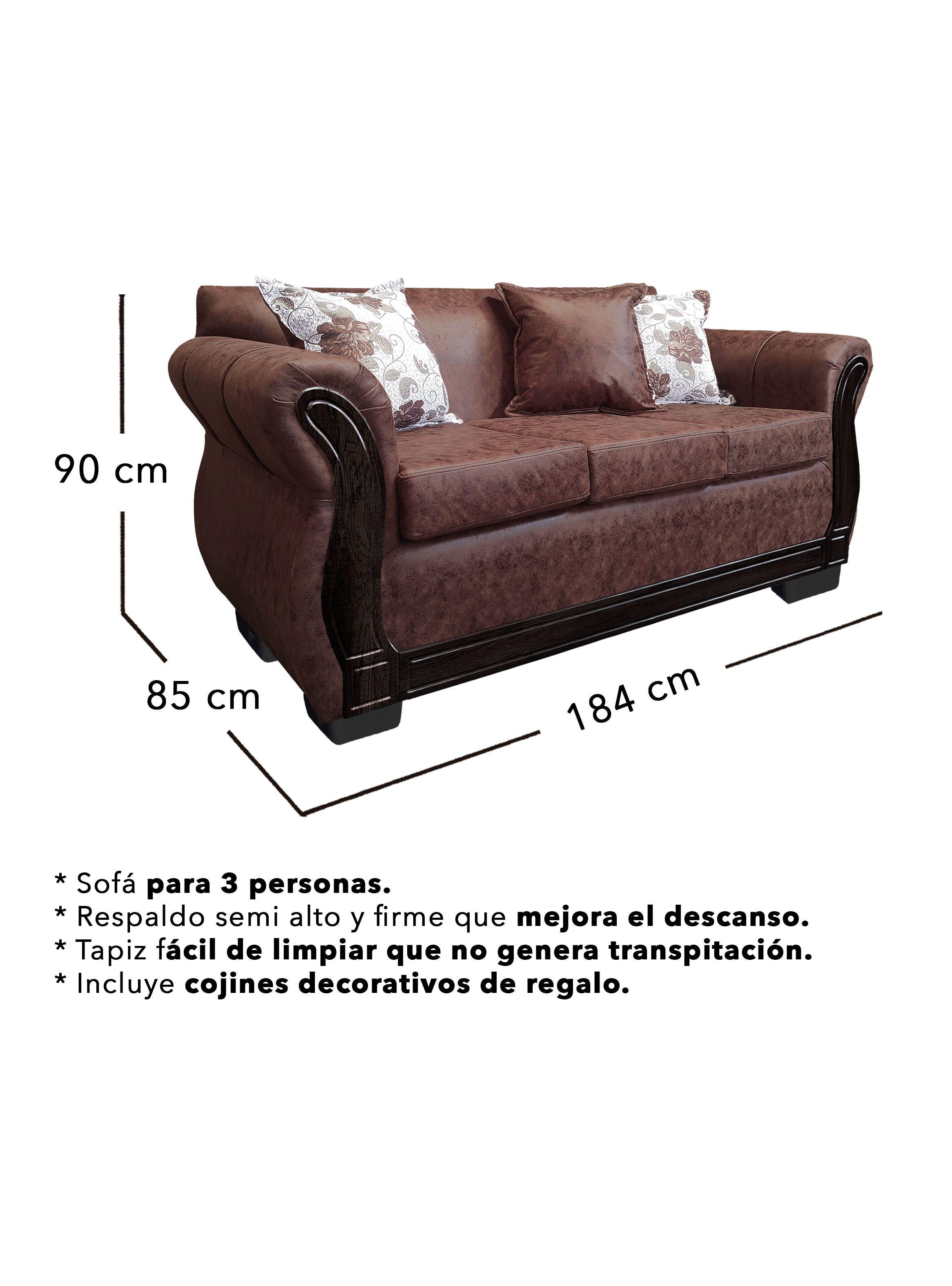 Living Con Resorte Estructural 5 Cuerpos 3+2 Lisbon Envejecido  -2