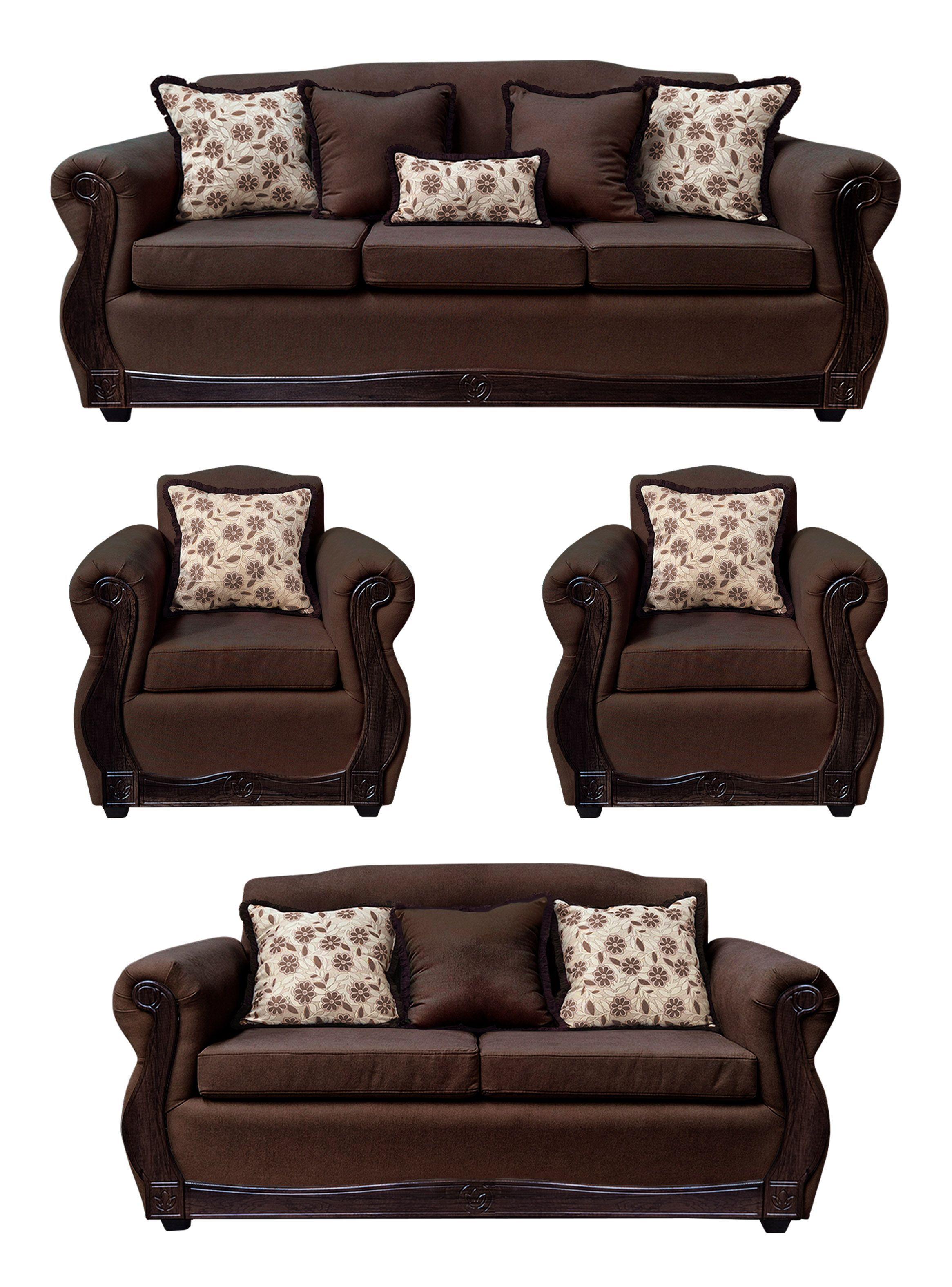 Living Con Resorte Estructural 9 Cuerpos 4+3+1+1 Gran Santi Chenille  -0