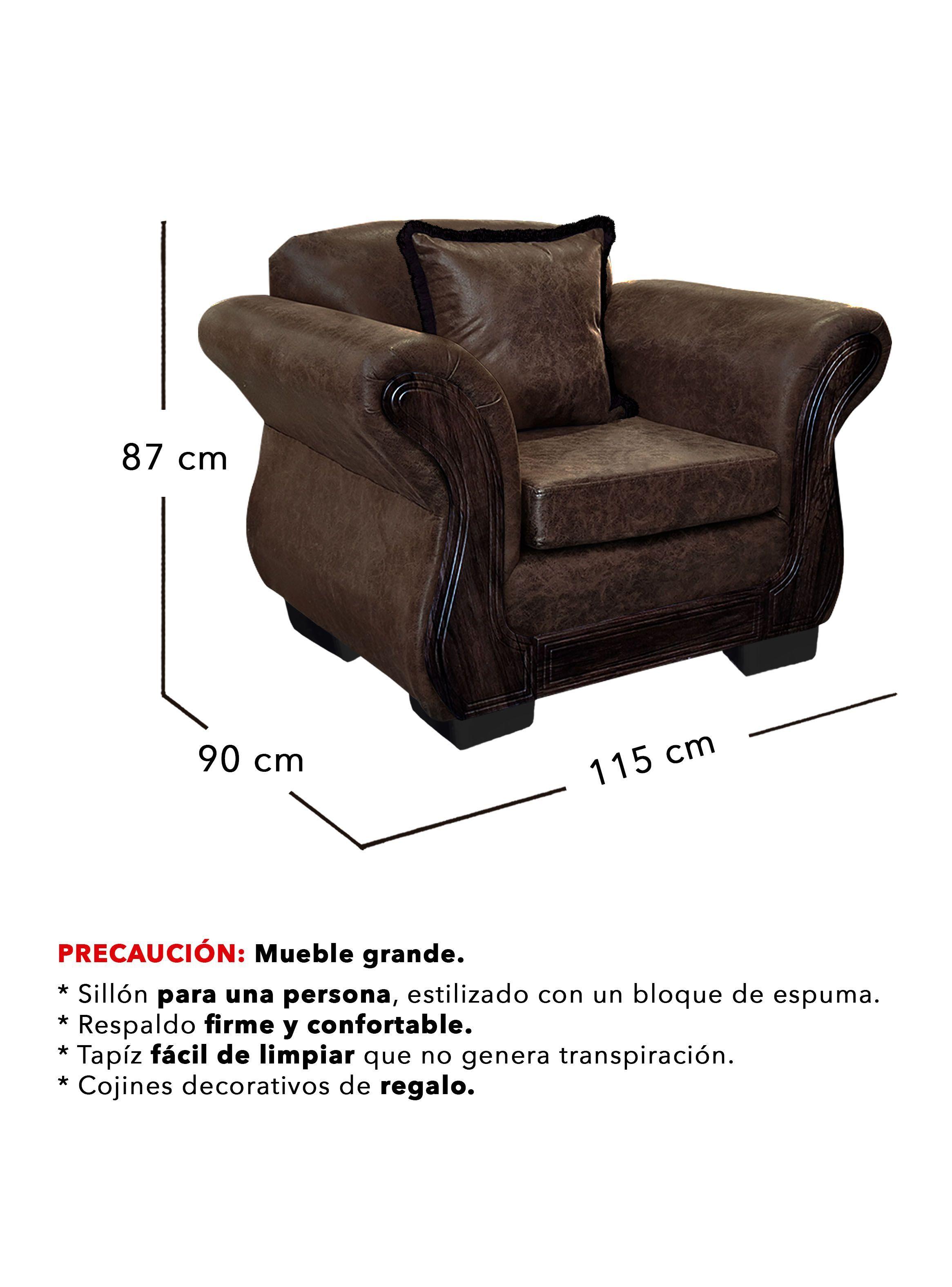Living Con Resorte Estructural 6 Cuerpos 4+1+1 Finis Envejecido  -3