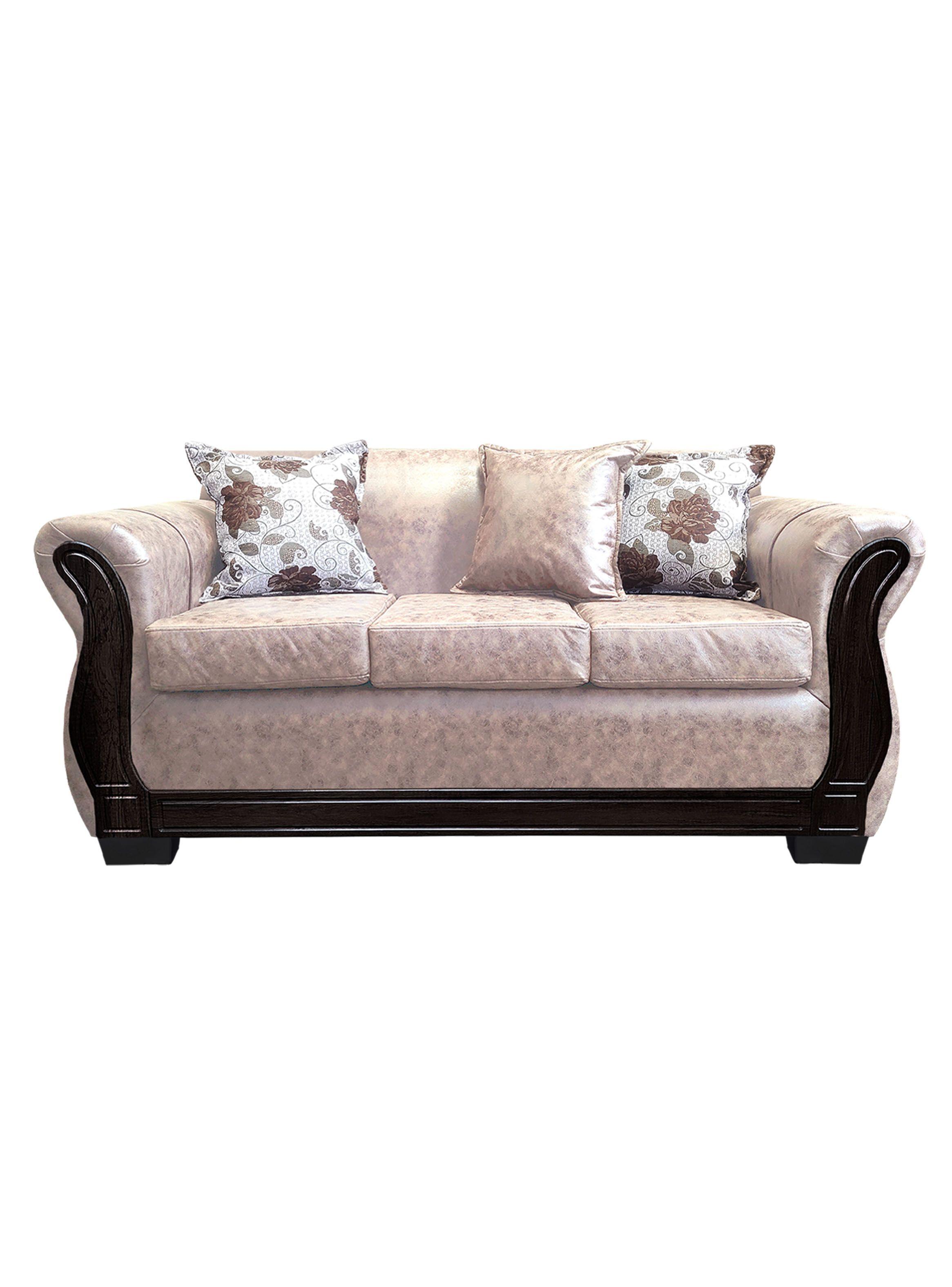Sofá Con Resorte Estructural 3 Cuerpos Lisbon Envejecido  -0