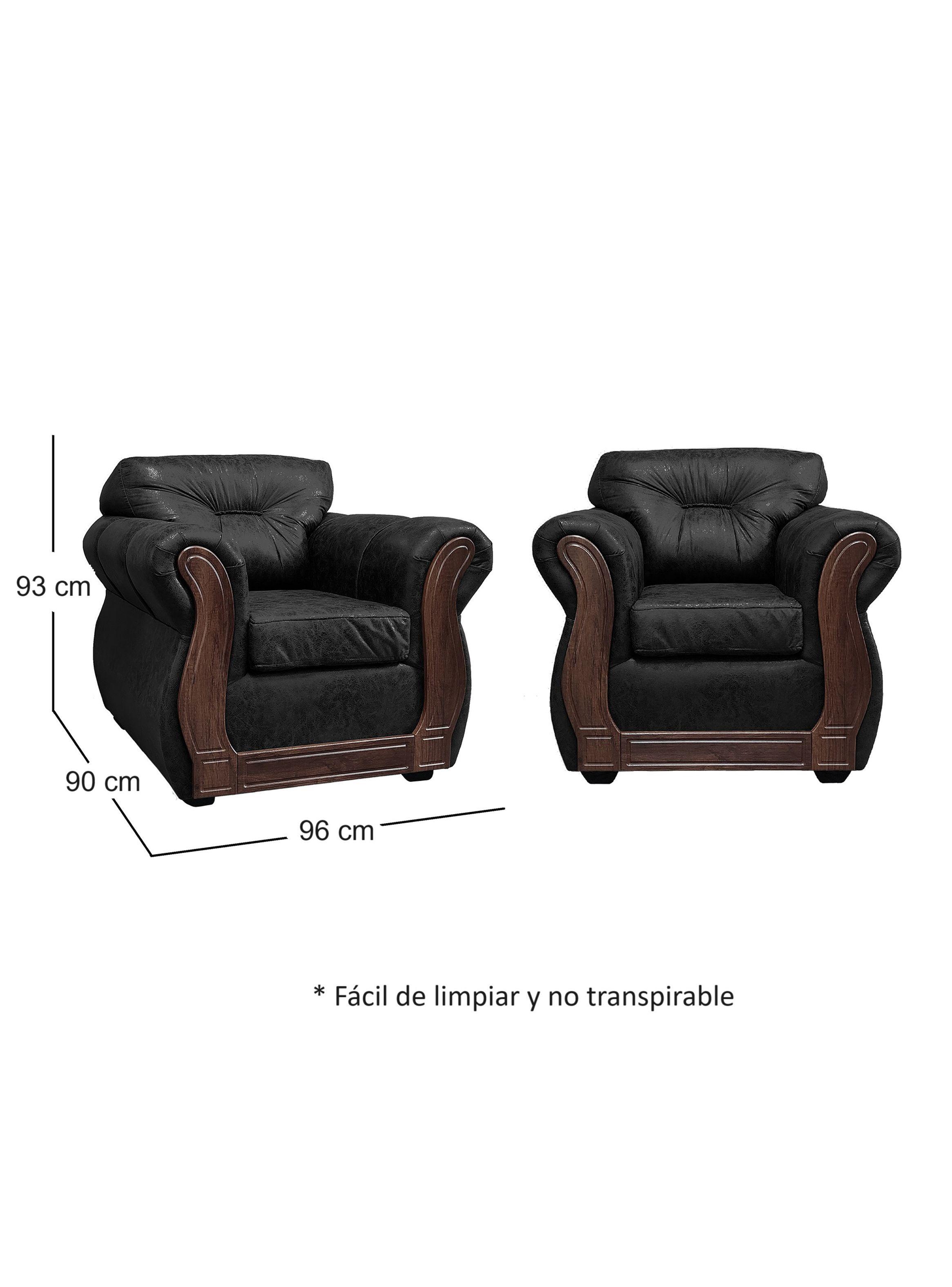Living Con Respaldo Confortable 5 Personas Taurus 3+1+1 Envejecido X-3