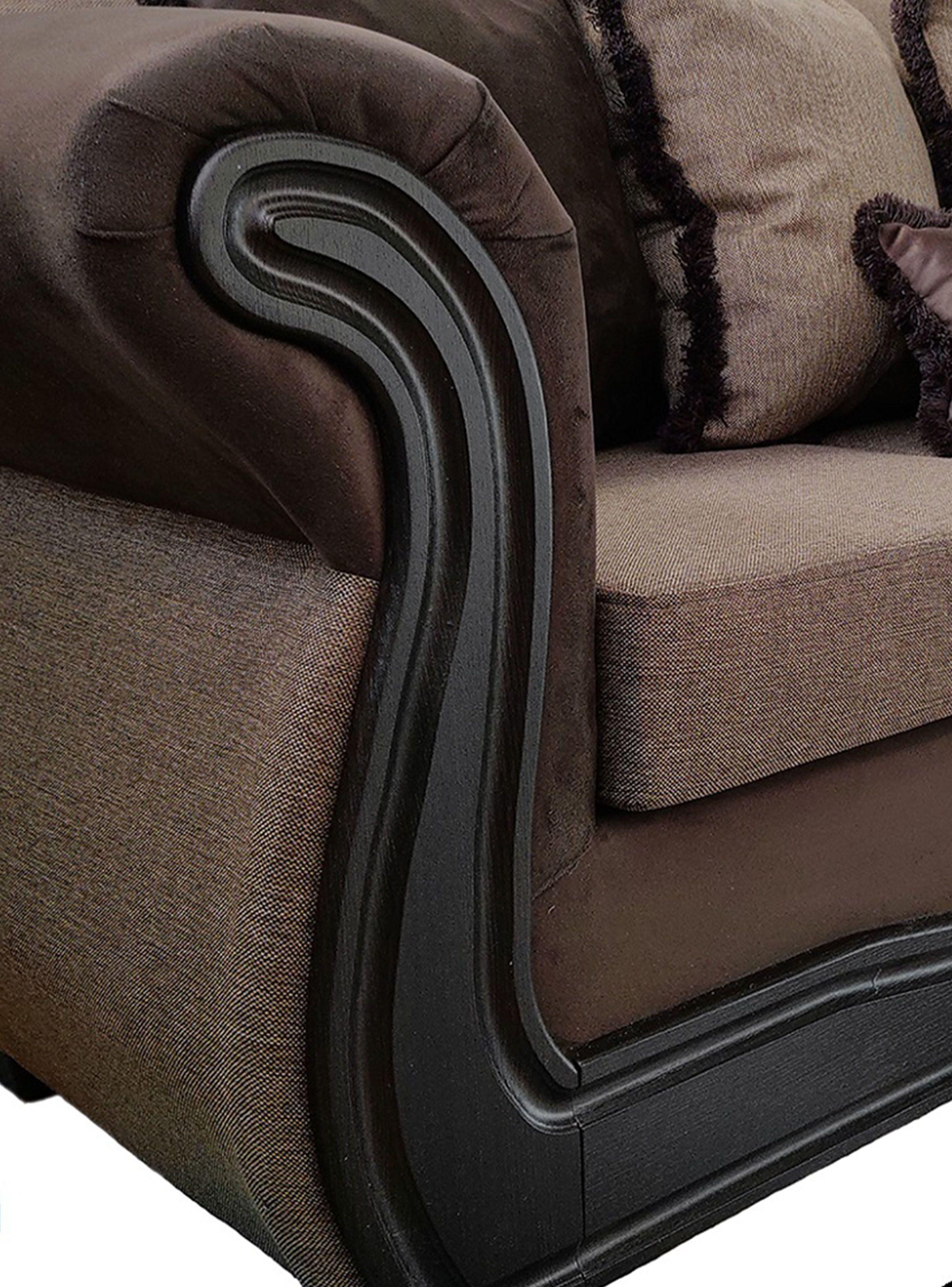 Living Con Resorte Estructural 5 Cuerpos 3+1+1 Grand Búfalo Lino Rústico Beige-1