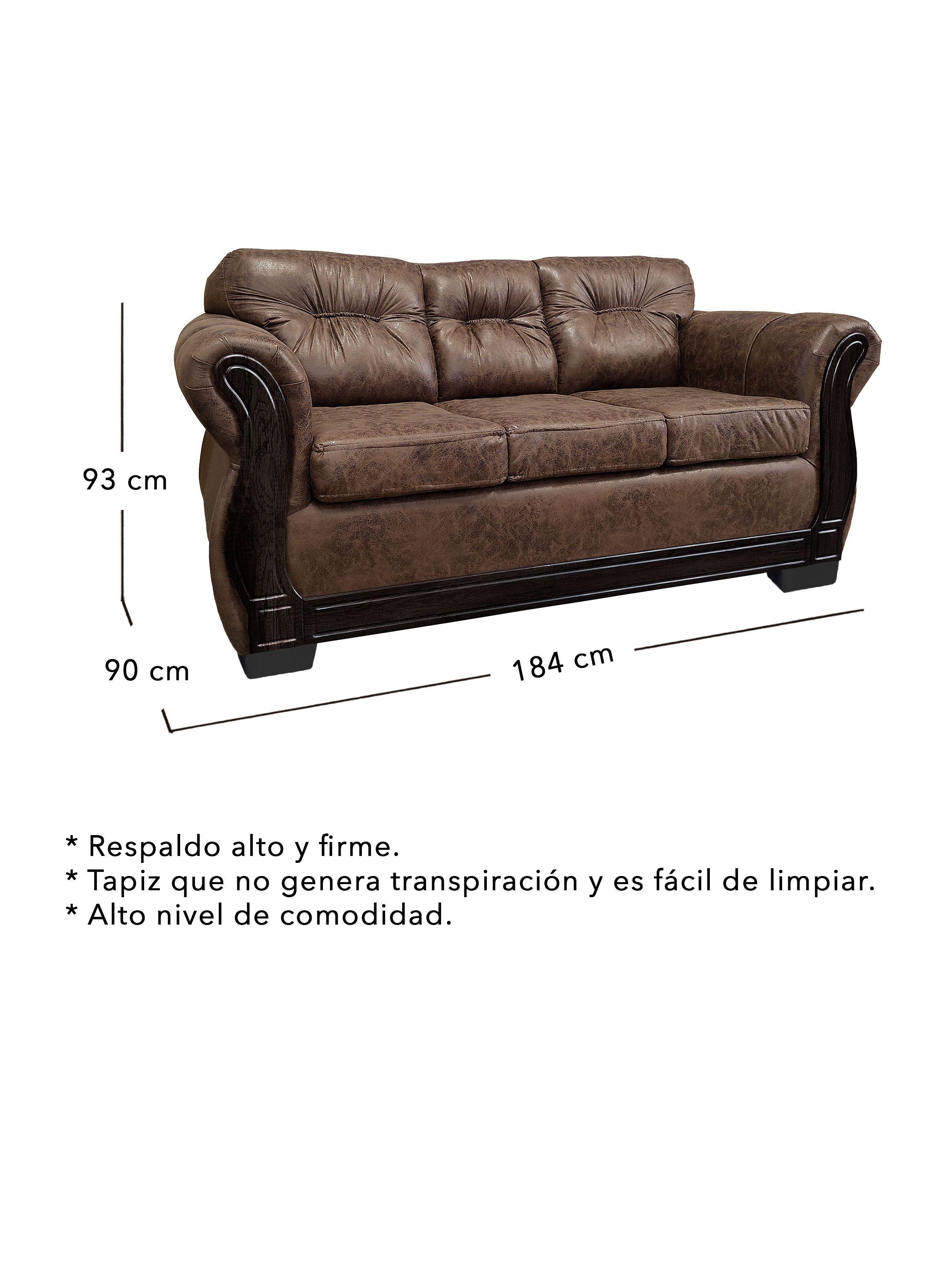 Living Con Respaldo Confortable 5 Personas Taurus 3-1-1 Envejecido-2