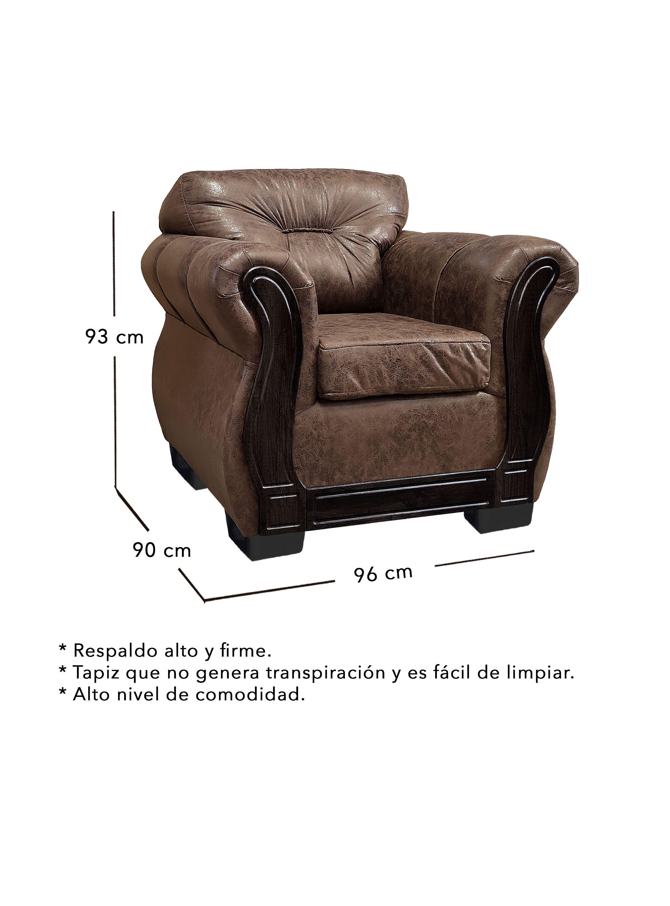 Living Con Respaldo Confortable 5 Personas Taurus 3-1-1 Envejecido-3