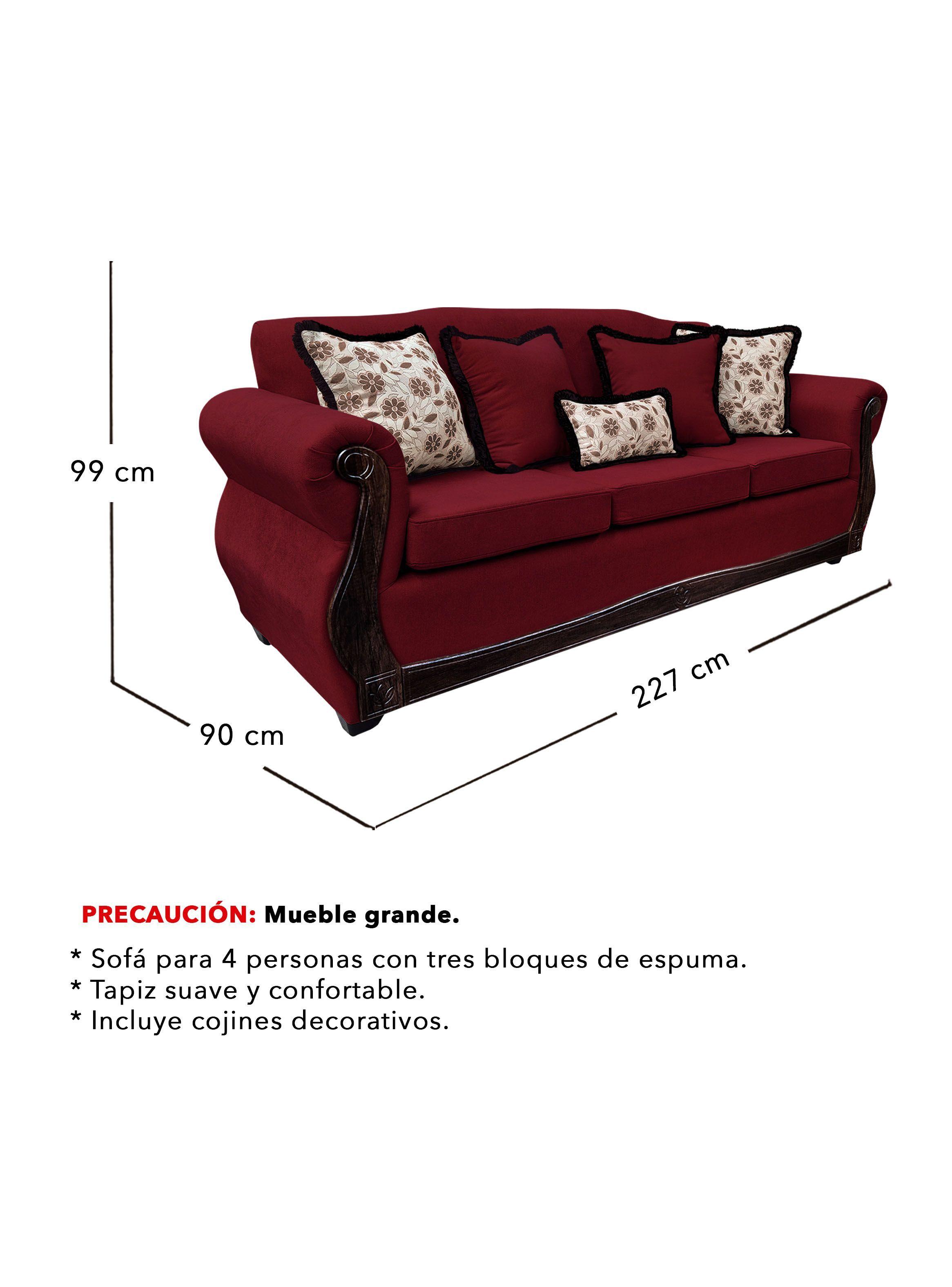 Living Con Resorte Estructural 6 Cuerpos 4+1+1 Gran Santi Chenille -2