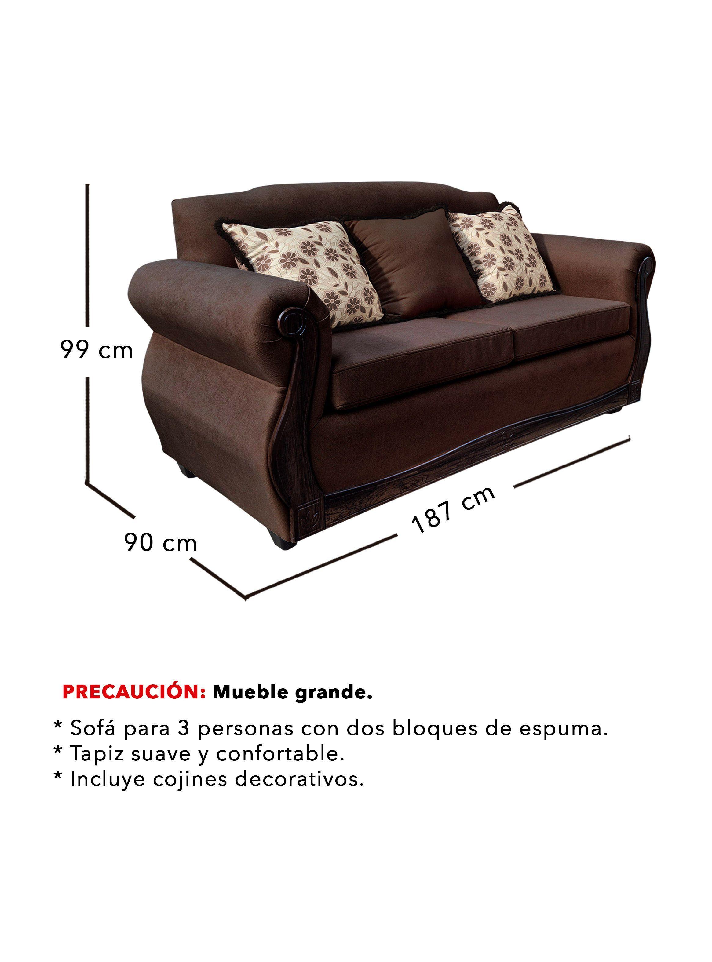 Living Con Resorte Estructural 8 Cuerpos 4+3+1 Gran Santi Chenille  -3