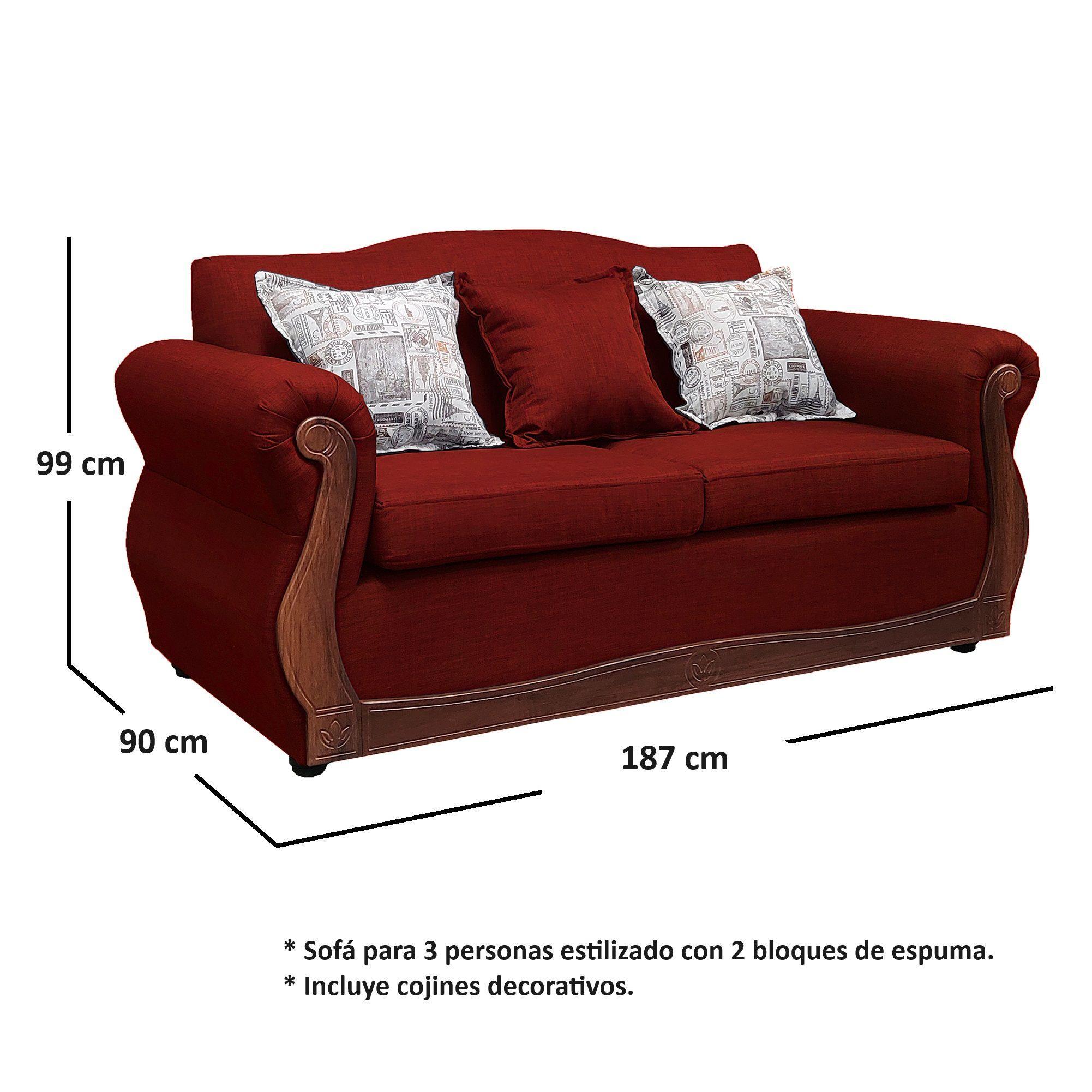 Living Con Resorte Estructural 5 Cuerpos 3+1+1 Gran Santi X-2
