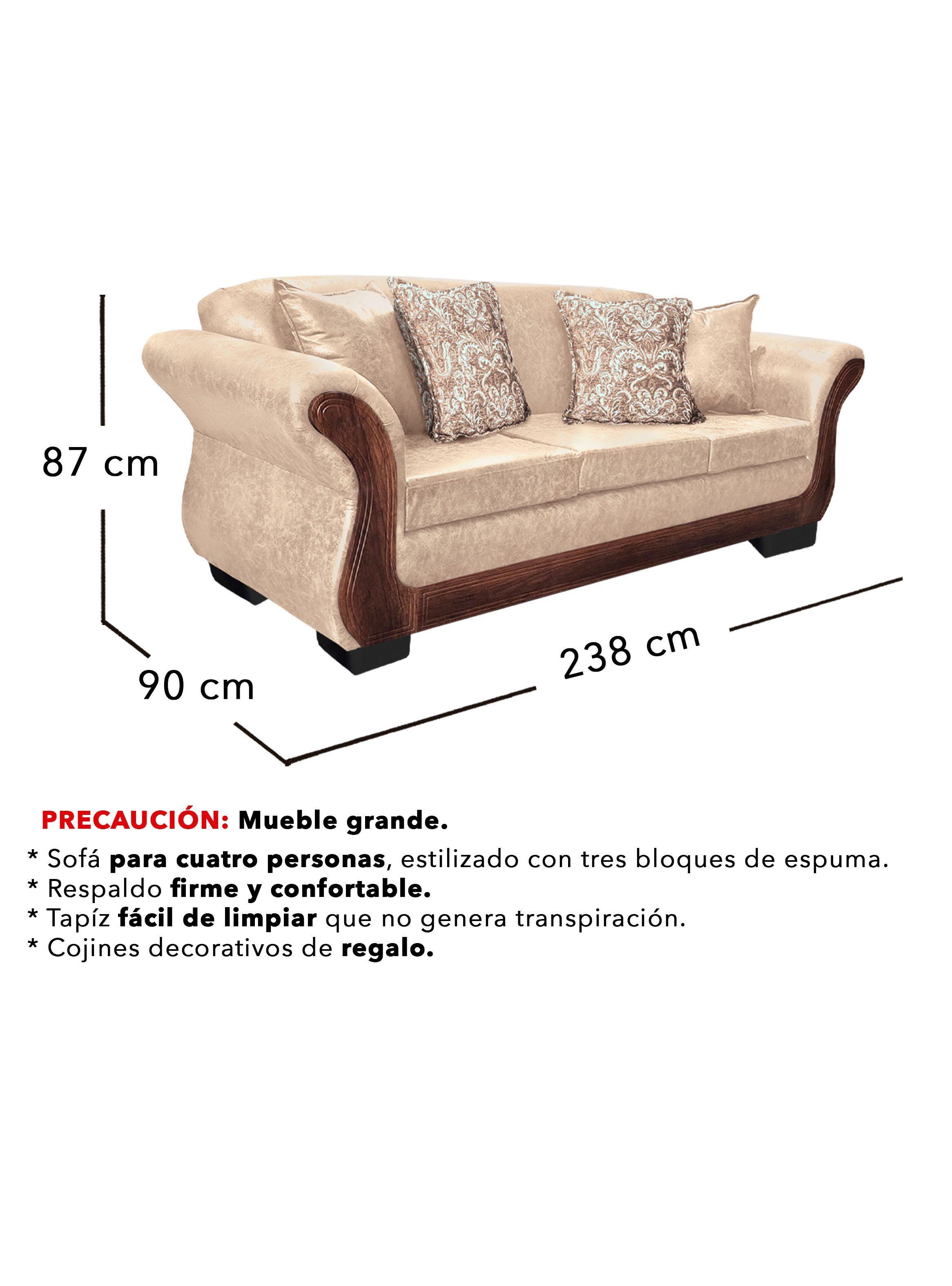 Living Con Resorte Estructural 7 Cuerpos 4+3 Finis Envejecido X -2