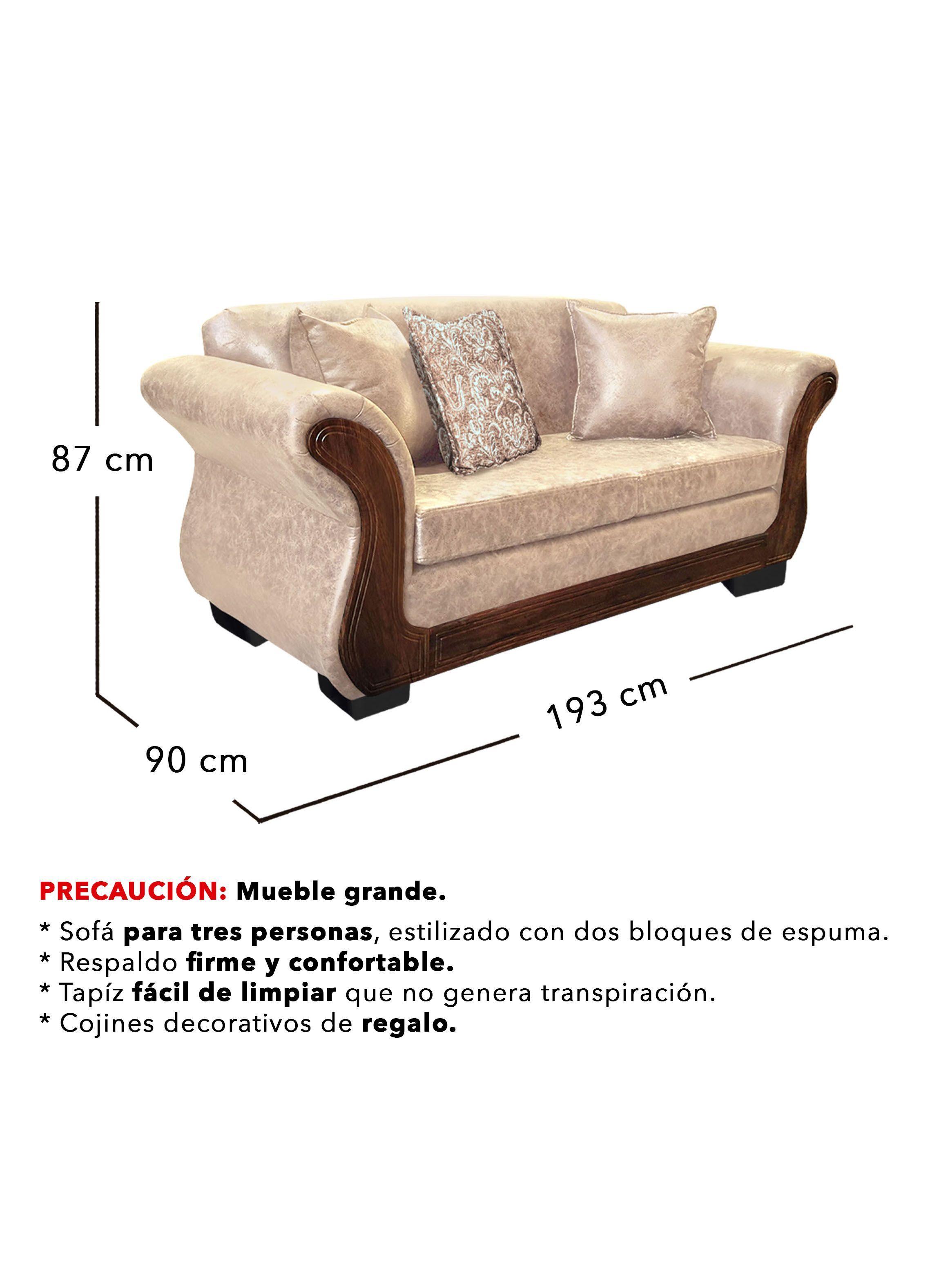 Living Con Resorte Estructural 7 Cuerpos 4+3 Finis Envejecido X -3