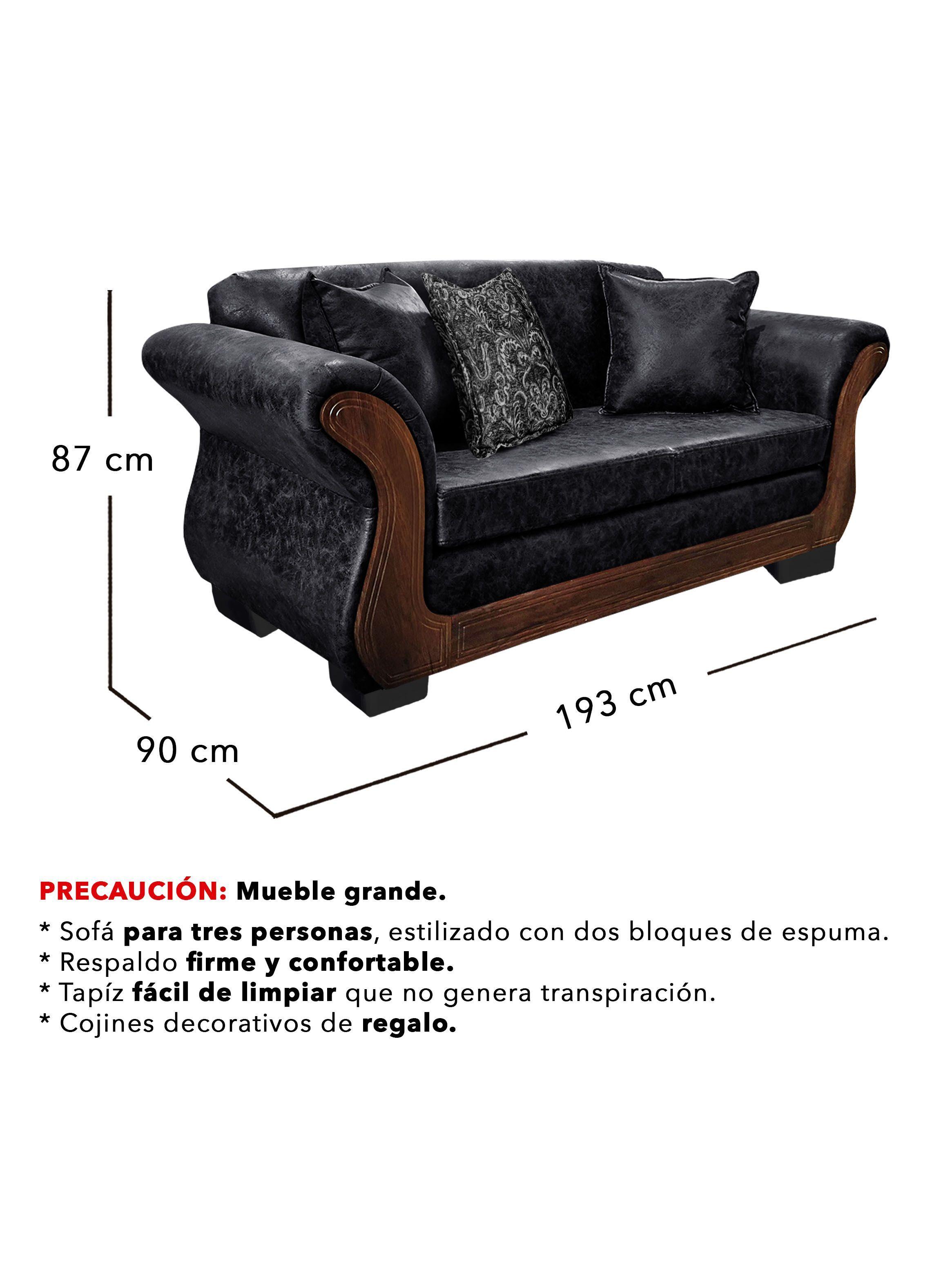 Living Con Resorte Estructural 7 Cuerpos 4+3 Finis Envejecido X -3
