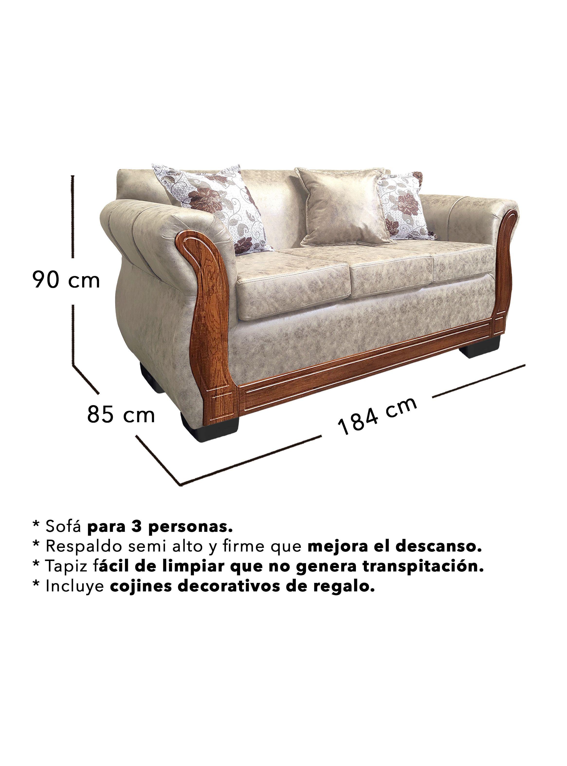 Living Con Resorte Estructural 5 Cuerpos 3+2 Lisbon Envejecido X-2