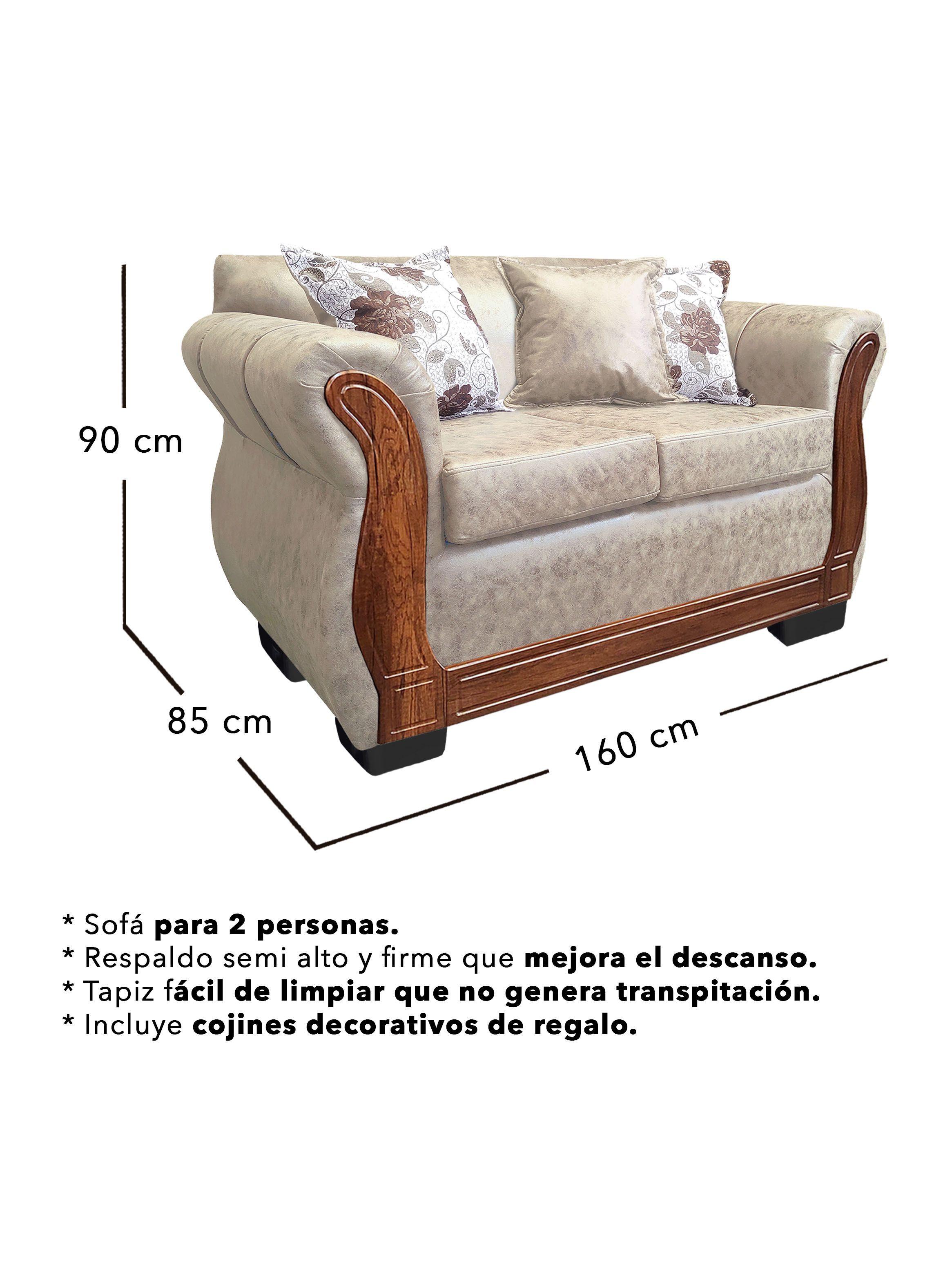 Living Con Resorte Estructural 5 Cuerpos 3+2 Lisbon Envejecido X-3