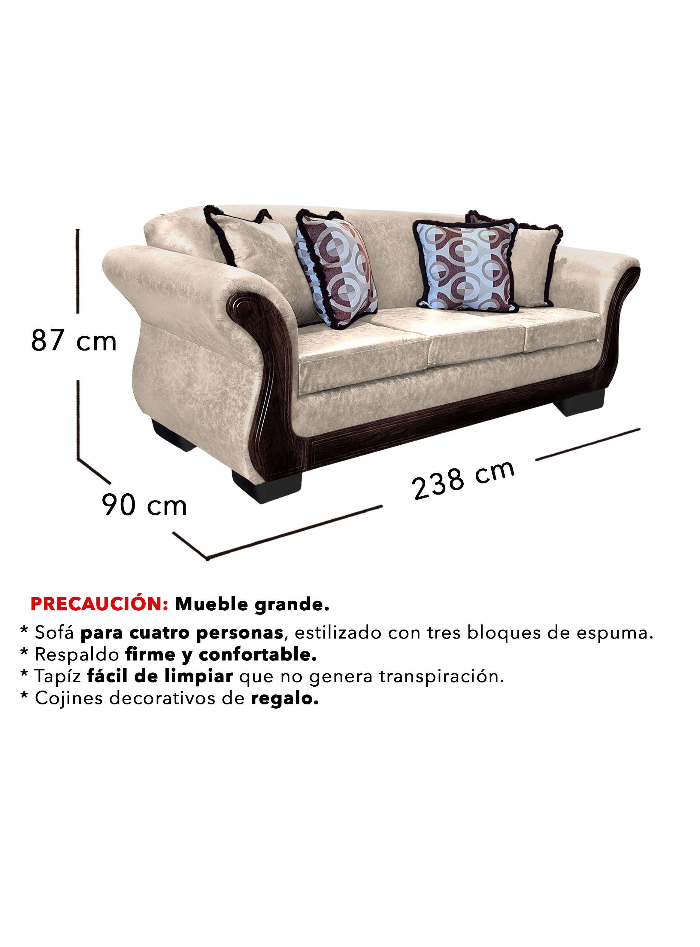 Living Con Resorte Estructural 9 Cuerpos 4+3+1+1 Finis Envejecido  -2