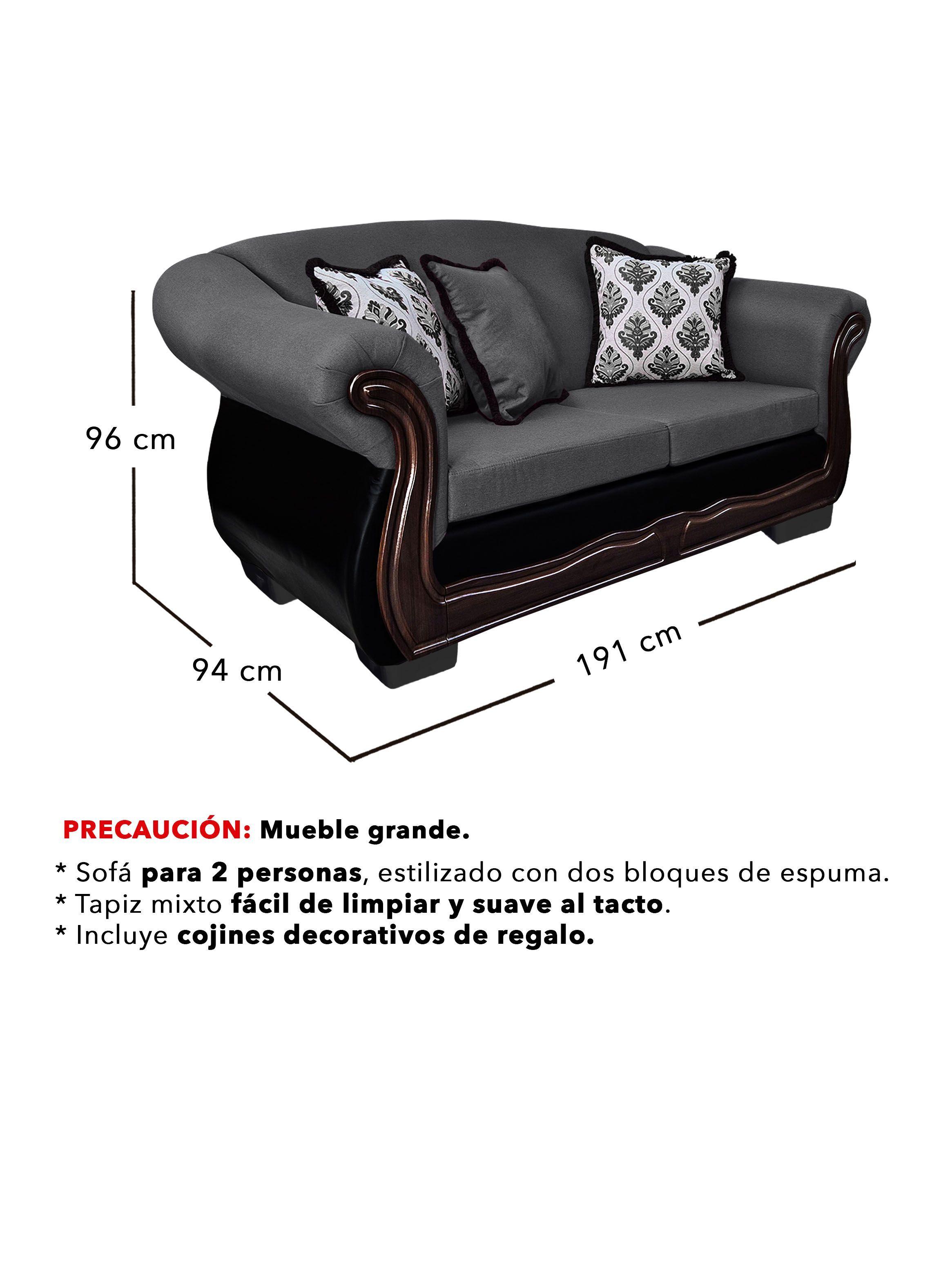 Living Con Resorte Estructural 7 Cuerpos Búfalo 4+3 Chenille+PU-3