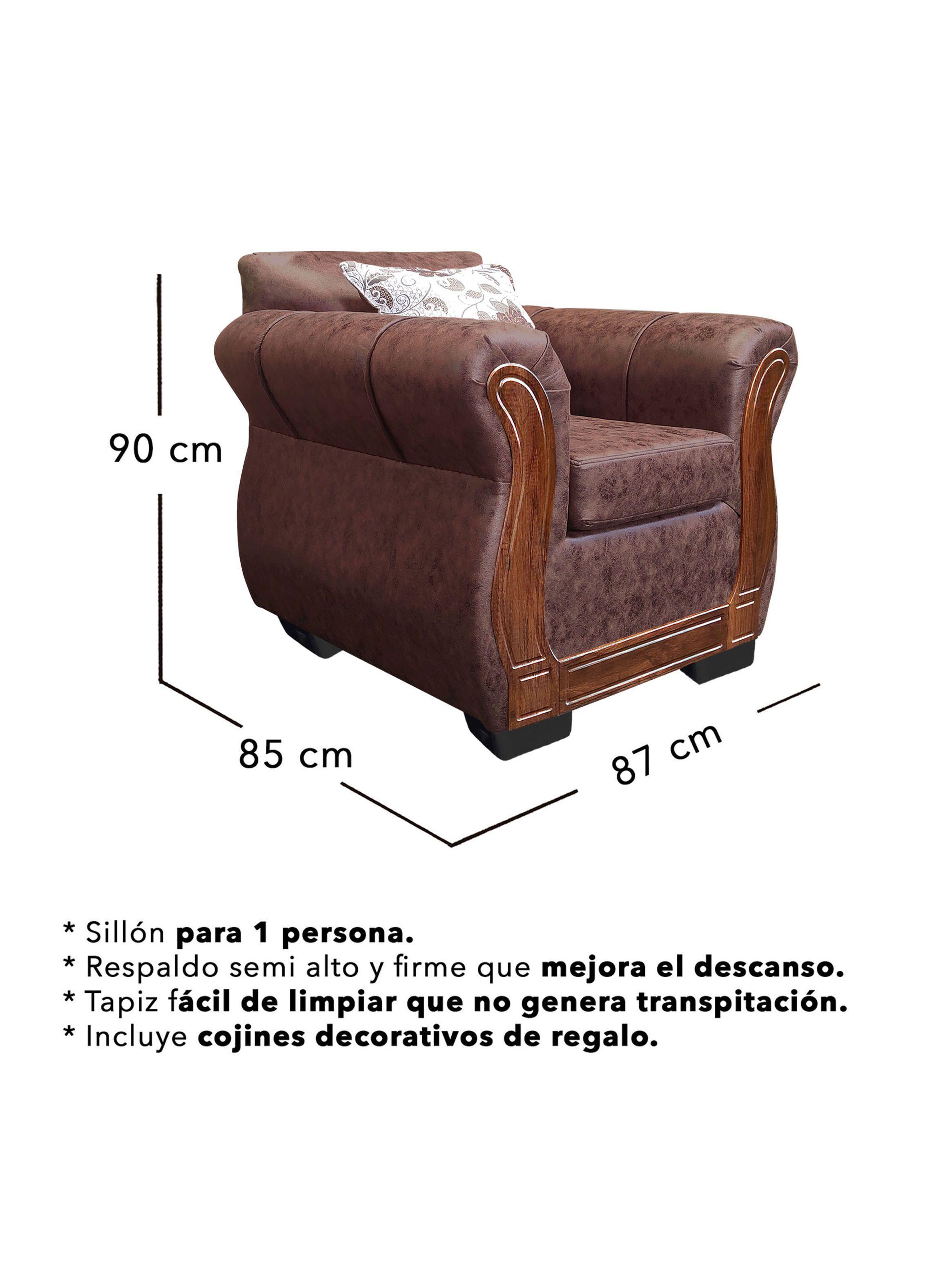 Living Con Resorte Estructural 5 Cuerpos 3+1+1 Lisbon Envejecido X-3