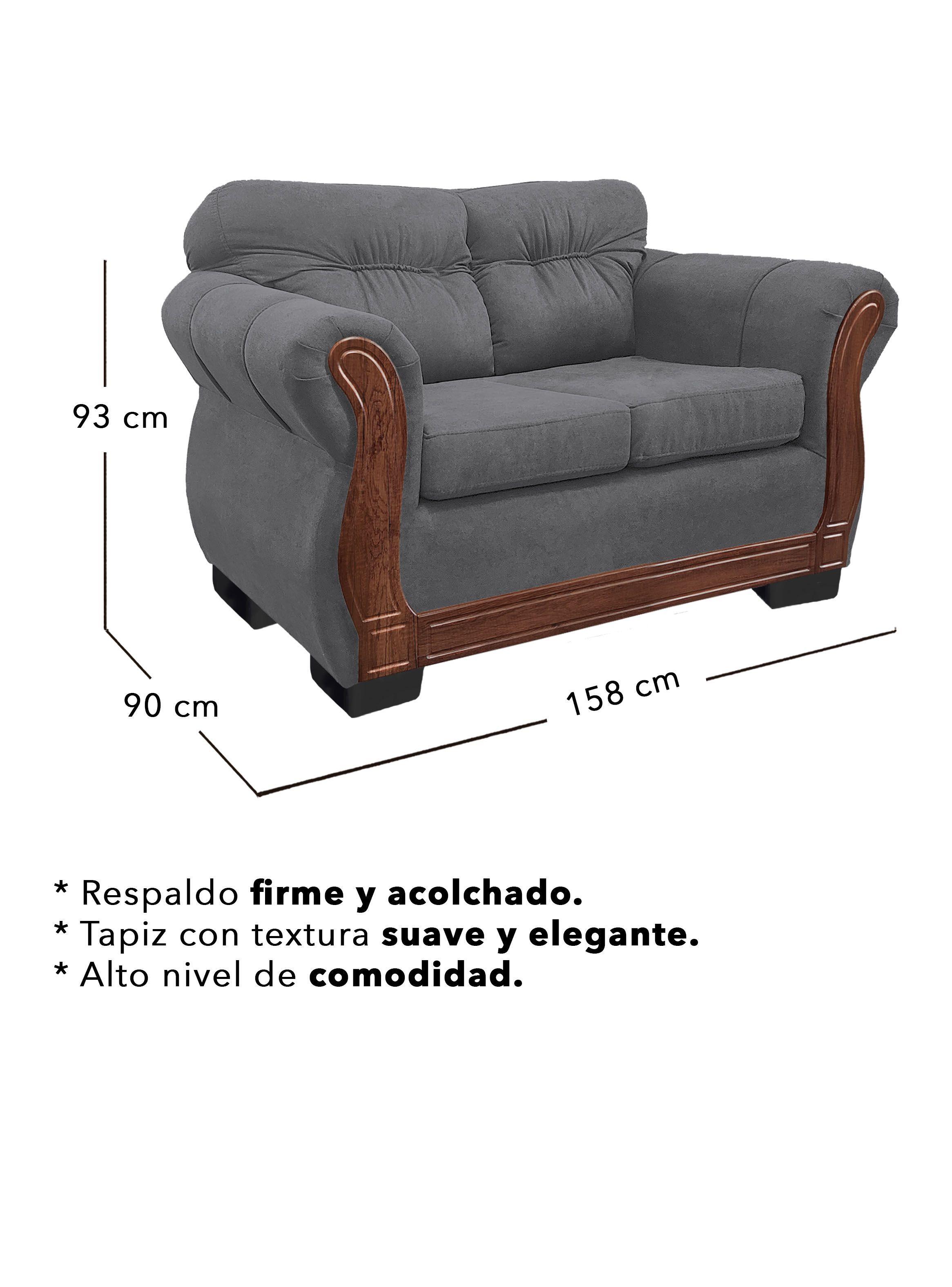 Living Con Respaldo Confortable 5 Personas Taurus 3+2 Chenille X-3