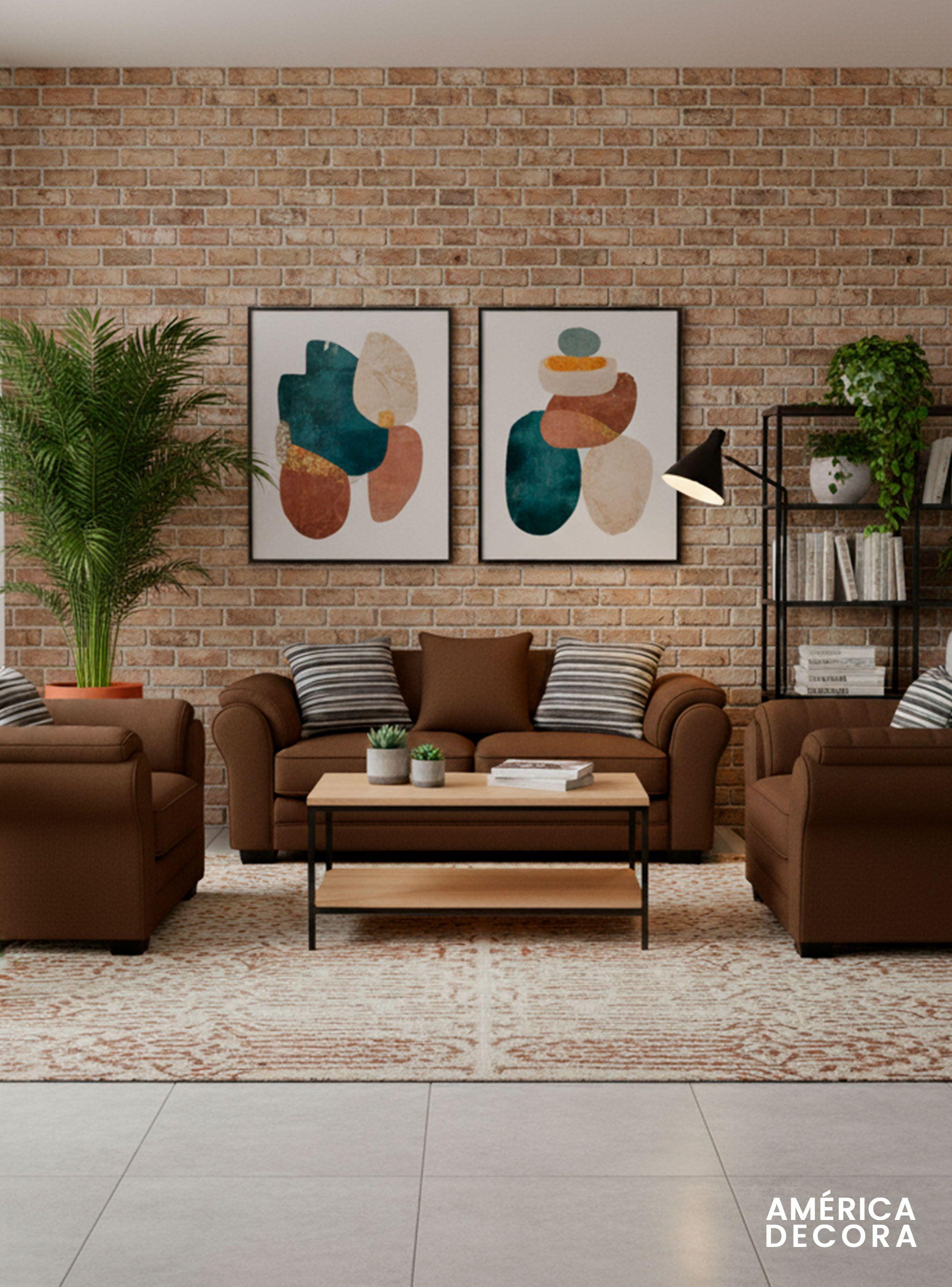 Living 5 Cuerpos 3+1+1 XL Con Resorte Estructural Grandón Chenille -1