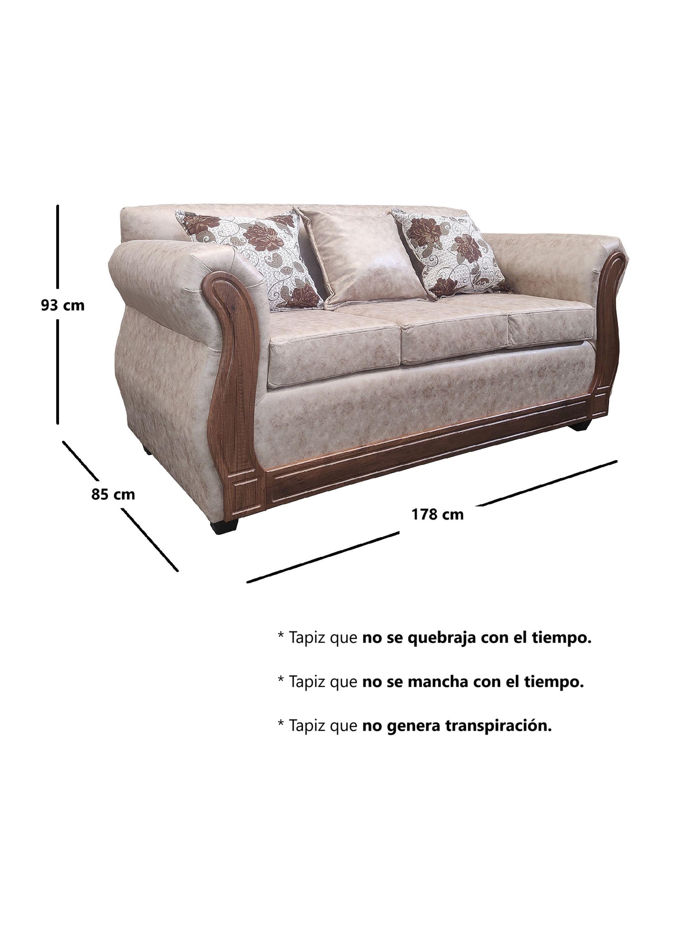 Living Con Resorte Estructural 5 Cuerpos 3+1+1 Eleonor Envejecido X-2
