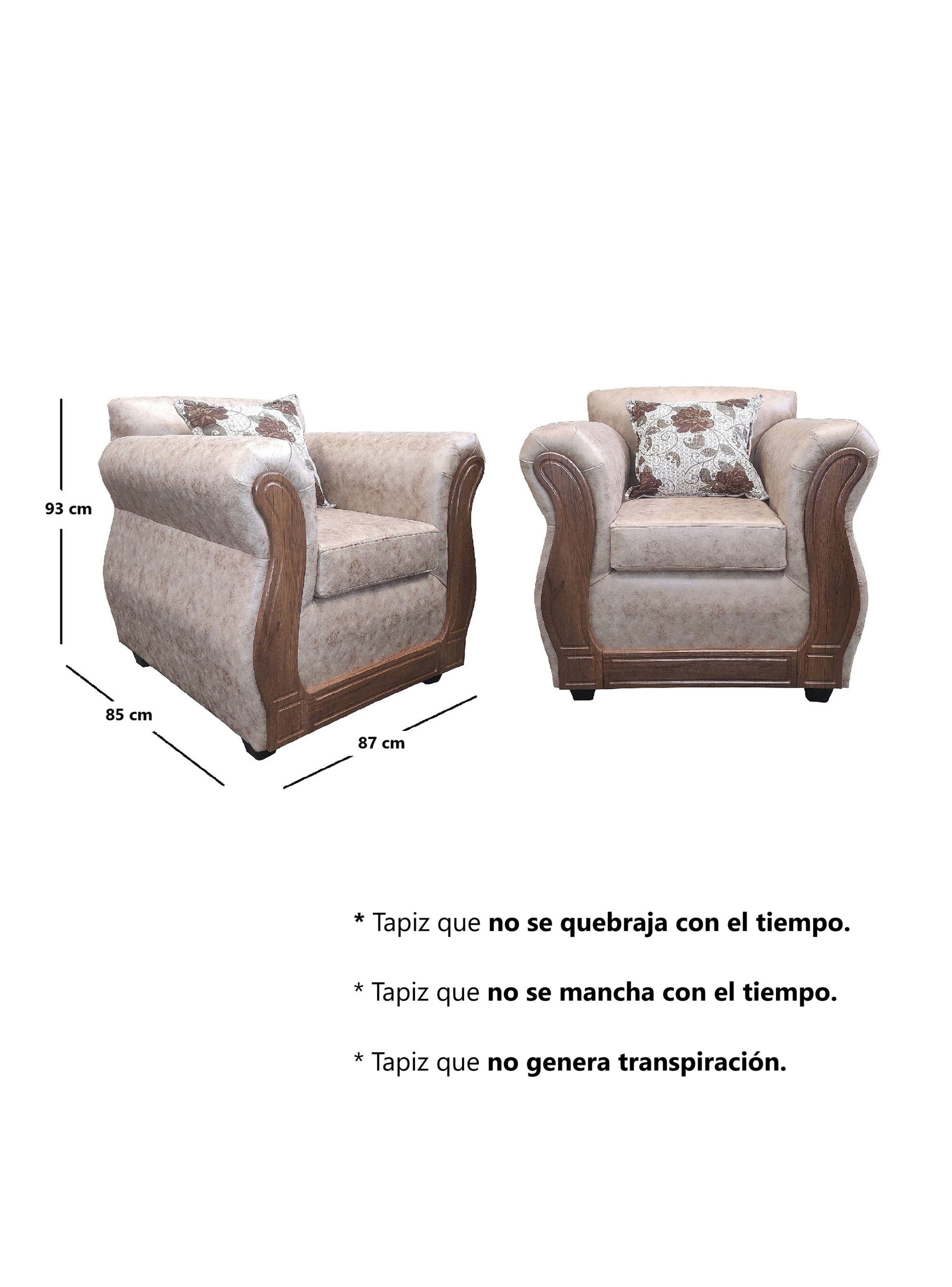 Living Con Resorte Estructural 5 Cuerpos 3+1+1 Eleonor Envejecido X-3