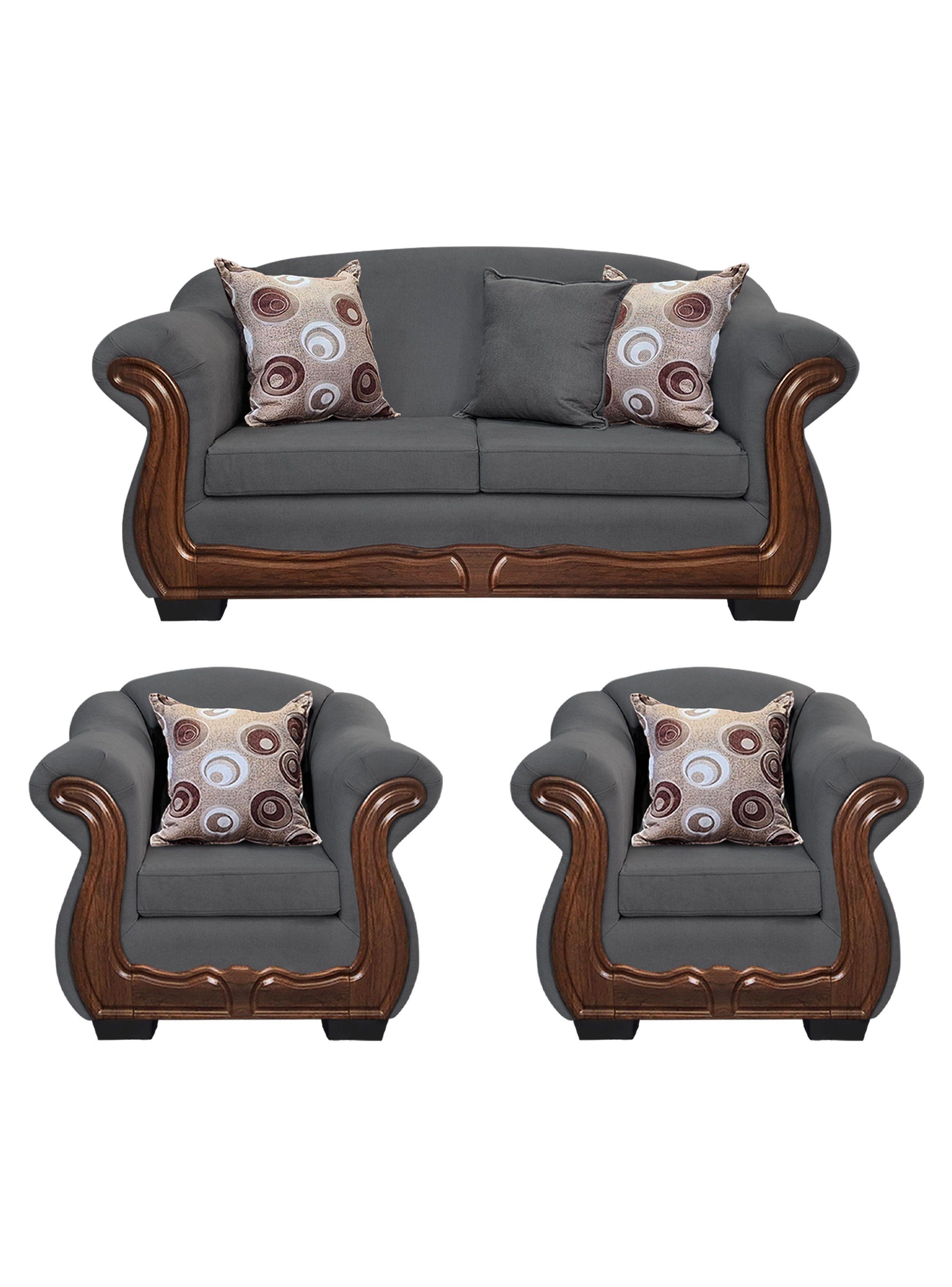 Living Con Resorte Estructural 5 Cuerpos Búfalo 3+1+1 Chenille X-0