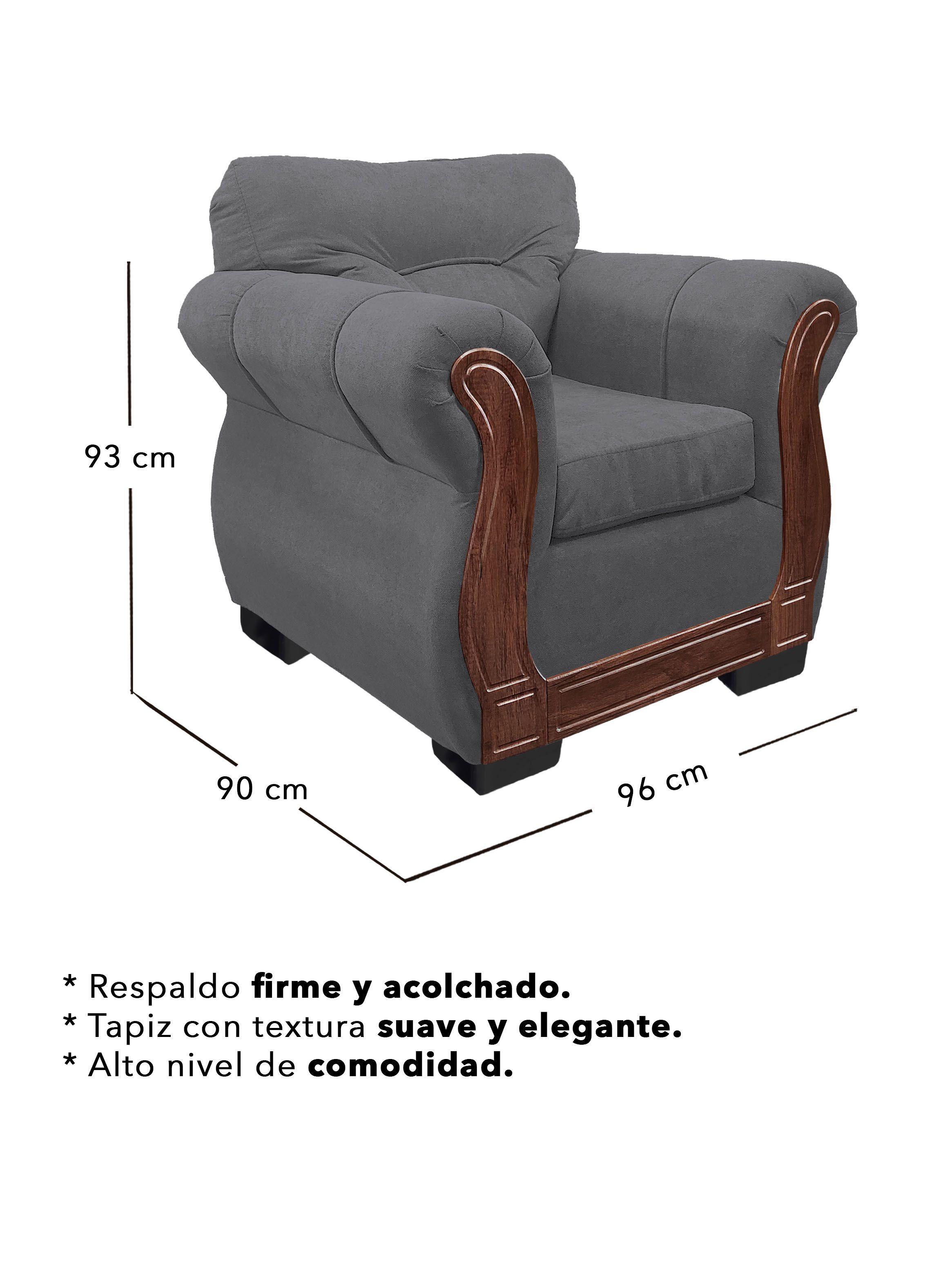 Living Con Respaldo Confortable 7 Personas Taurus 3+2+1+1 Chenille X-4