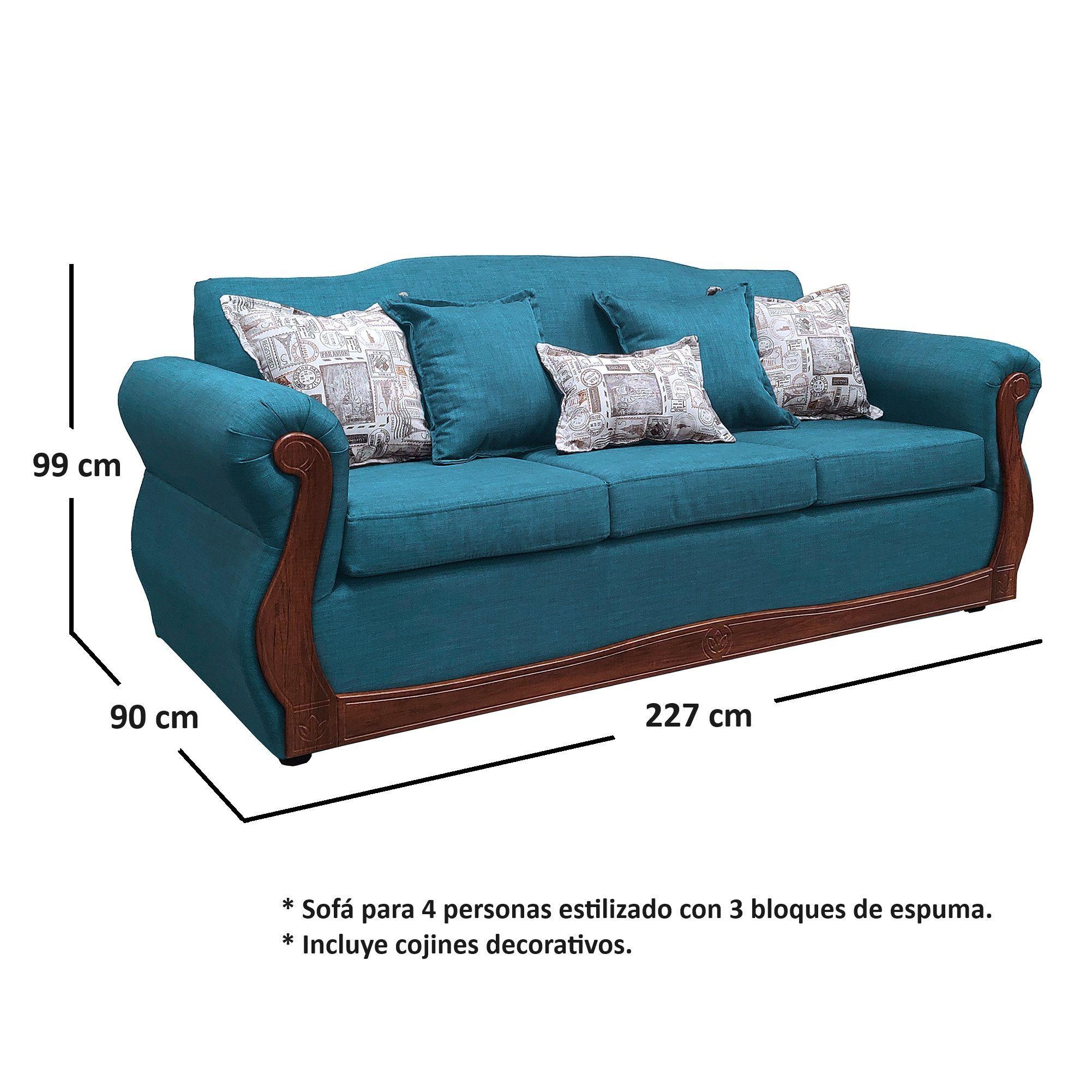 Sofá Con Resorte Estructural 4 Cuerpos Gran Santi X-2