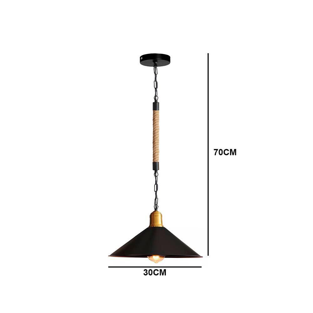 Lampara Colgante Campana 30cm Con Cuerda-5