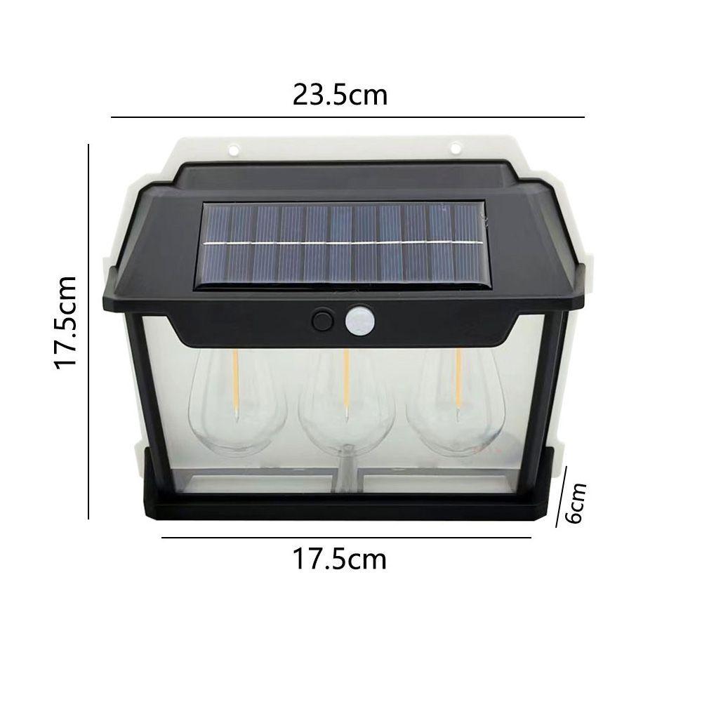 Aplique Solar con Triple Ampolleta y Sensor de Movimiento-3