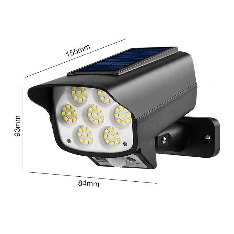 Foco Solar Led Tipo Cámara con Control Negra-3