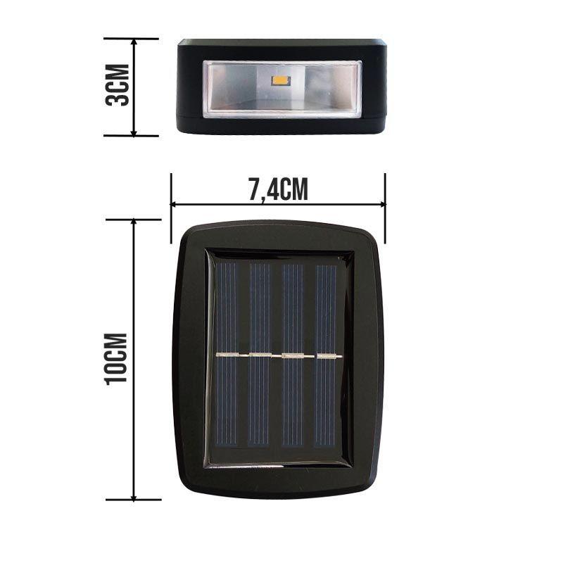Pack 4 Focos Muro Aplique Led Solar Para Jardín-2