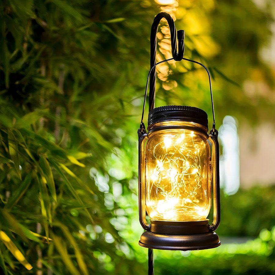 Farol y Estaca Solar Led Para Jardín Luz Hada Cálida Pack x2-2