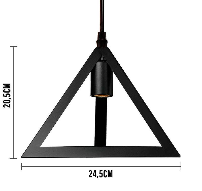 Lampara Colgante Metálica Triangular-7