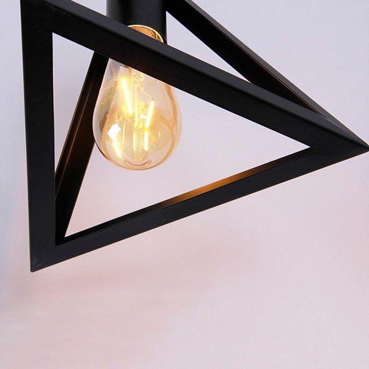 Lampara Colgante Metálica Triangular-2