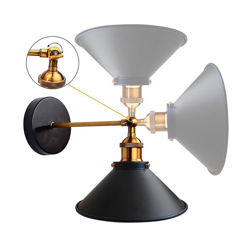 Aplique Lampara de Pared Tipo Campana Vintage-3