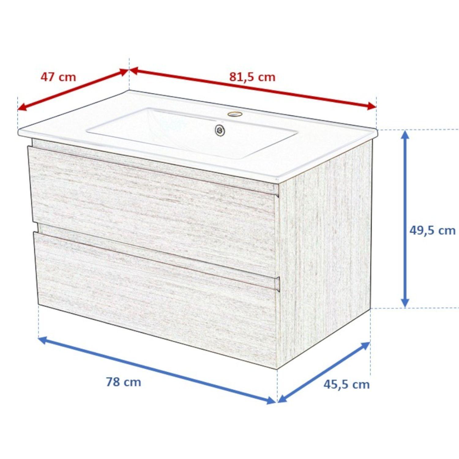 Mueble Vanitorio EBRO de 80 cm Color FRESNO-4