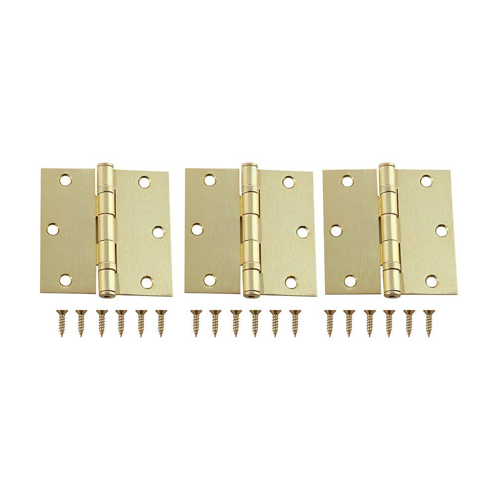 Pack 3 Bisagras Fierro Odis Con Rodamiento 3,5”×3,5”×2,2mm - Bronce-2