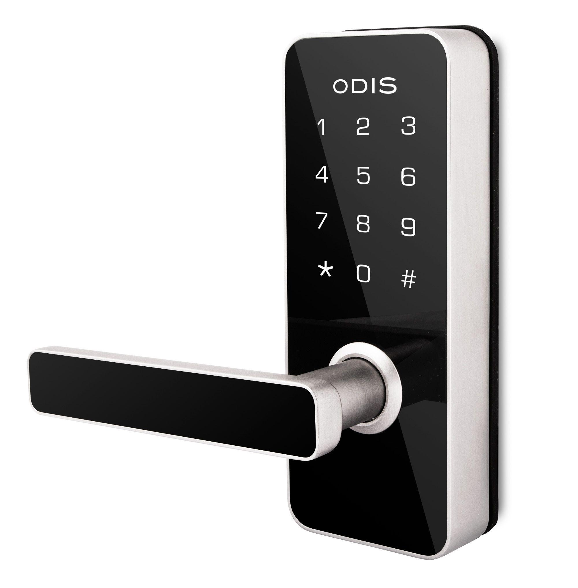 Cerradura Digital Odis 7700 Con Picaporte Manilla Reversible - Plata-1