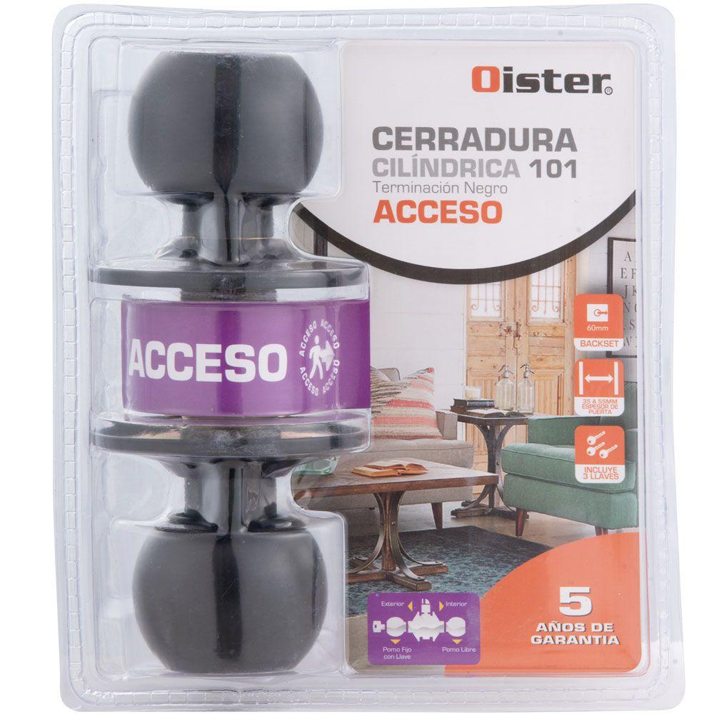 Cerradura Cilíndrica Oister 101 Acceso - Negro-6