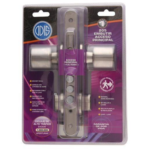 Cerradura Embutir Odis 205 Acceso - Plata-6