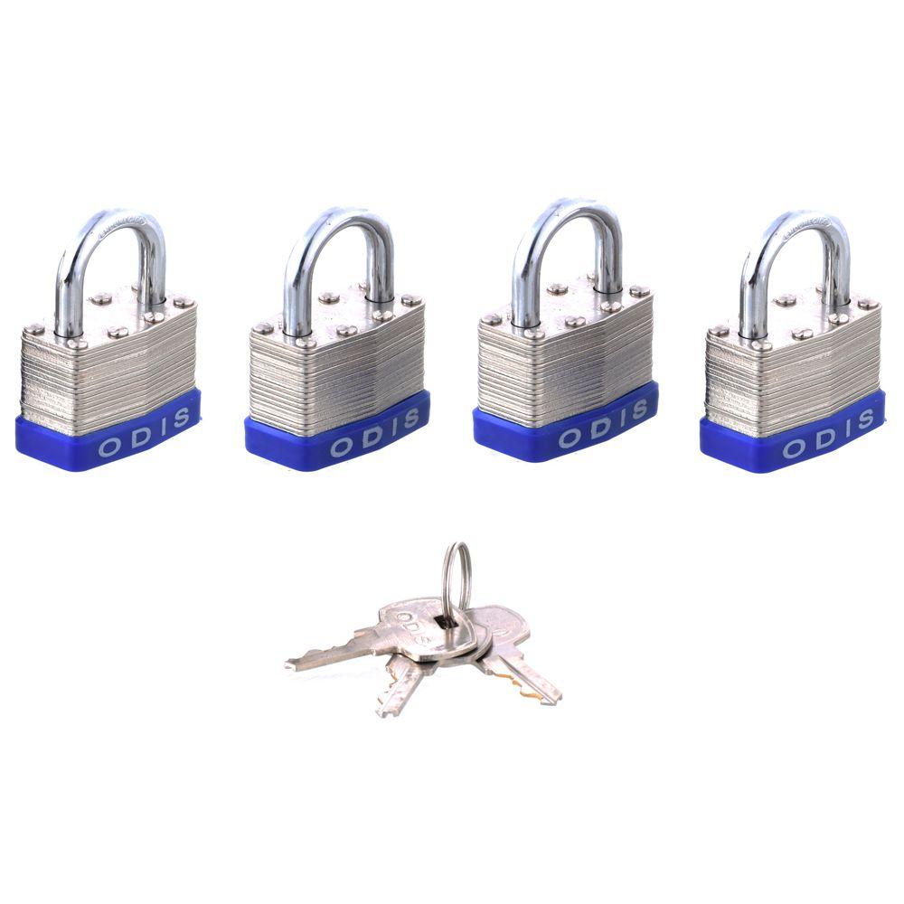 Pack 4 Candados Laminado Odis 40mm - Llaves Iguales-1